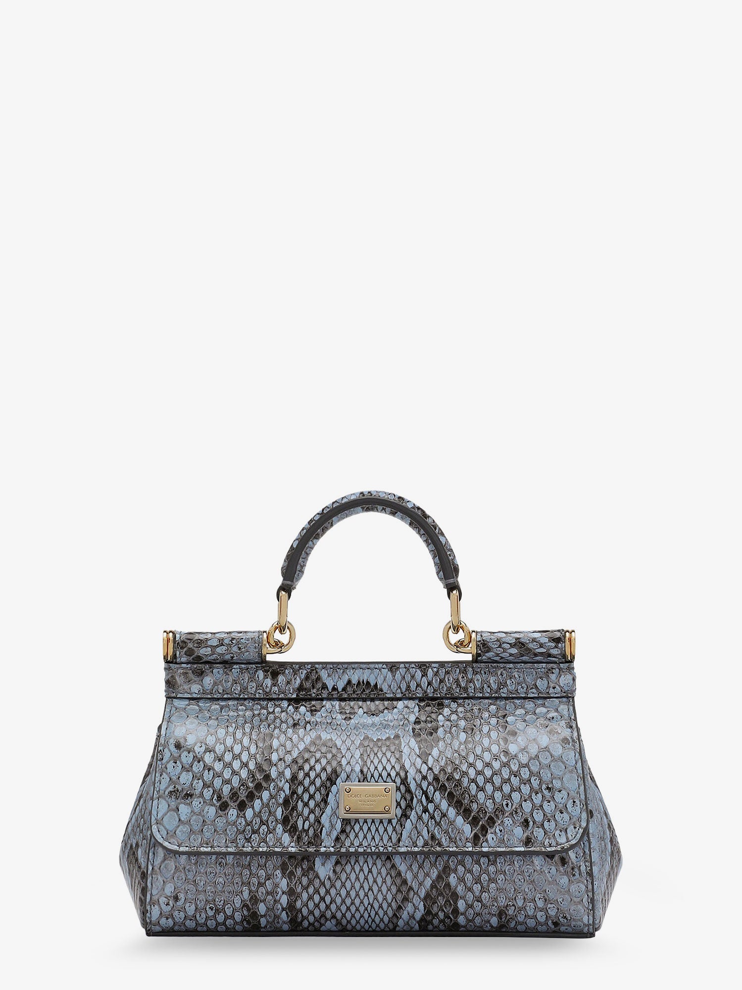 Dolce & Gabbana Sicily Shiny Python Mini Handbag