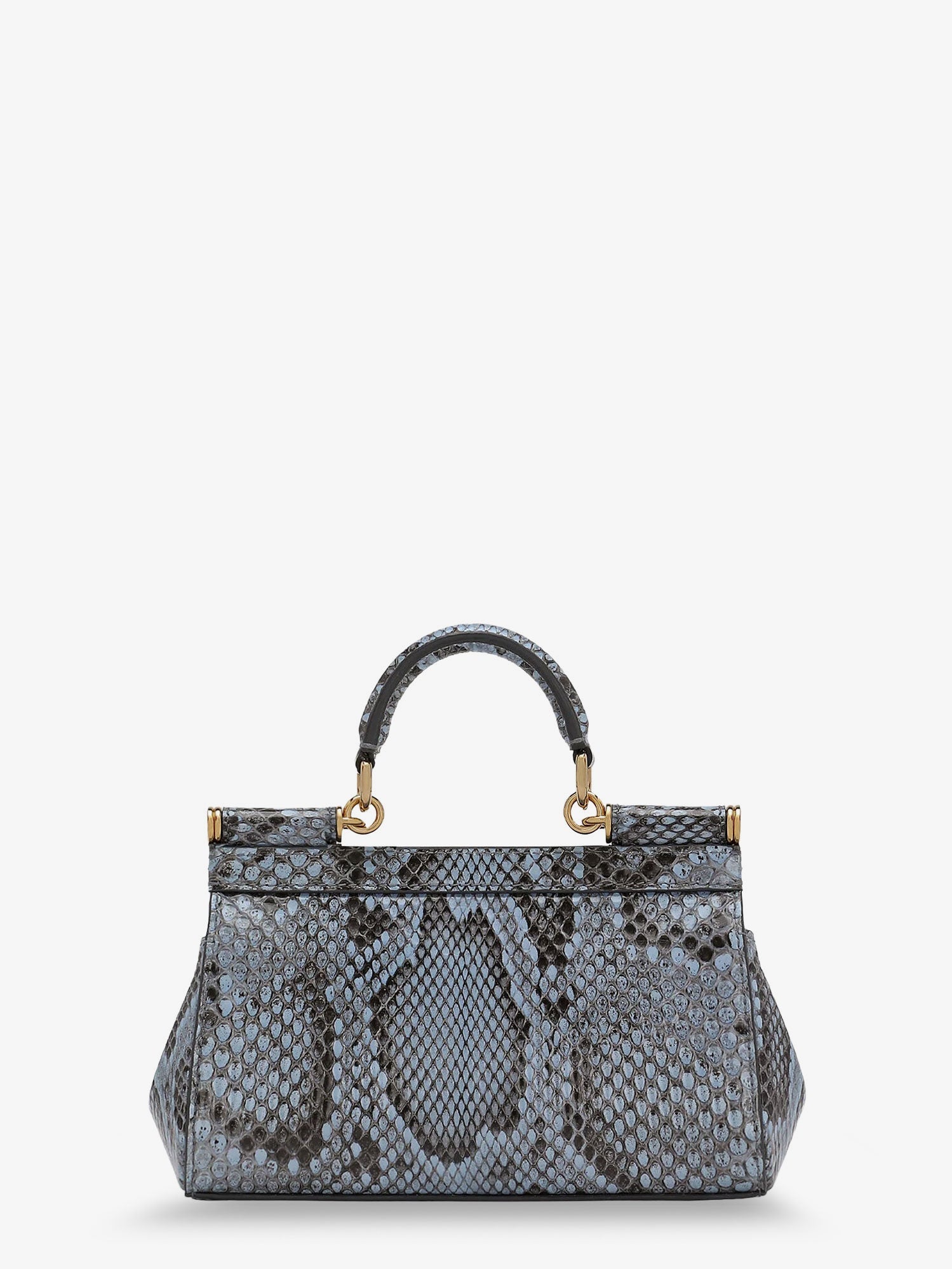 Dolce & Gabbana Sicily Shiny Python Mini Handbag