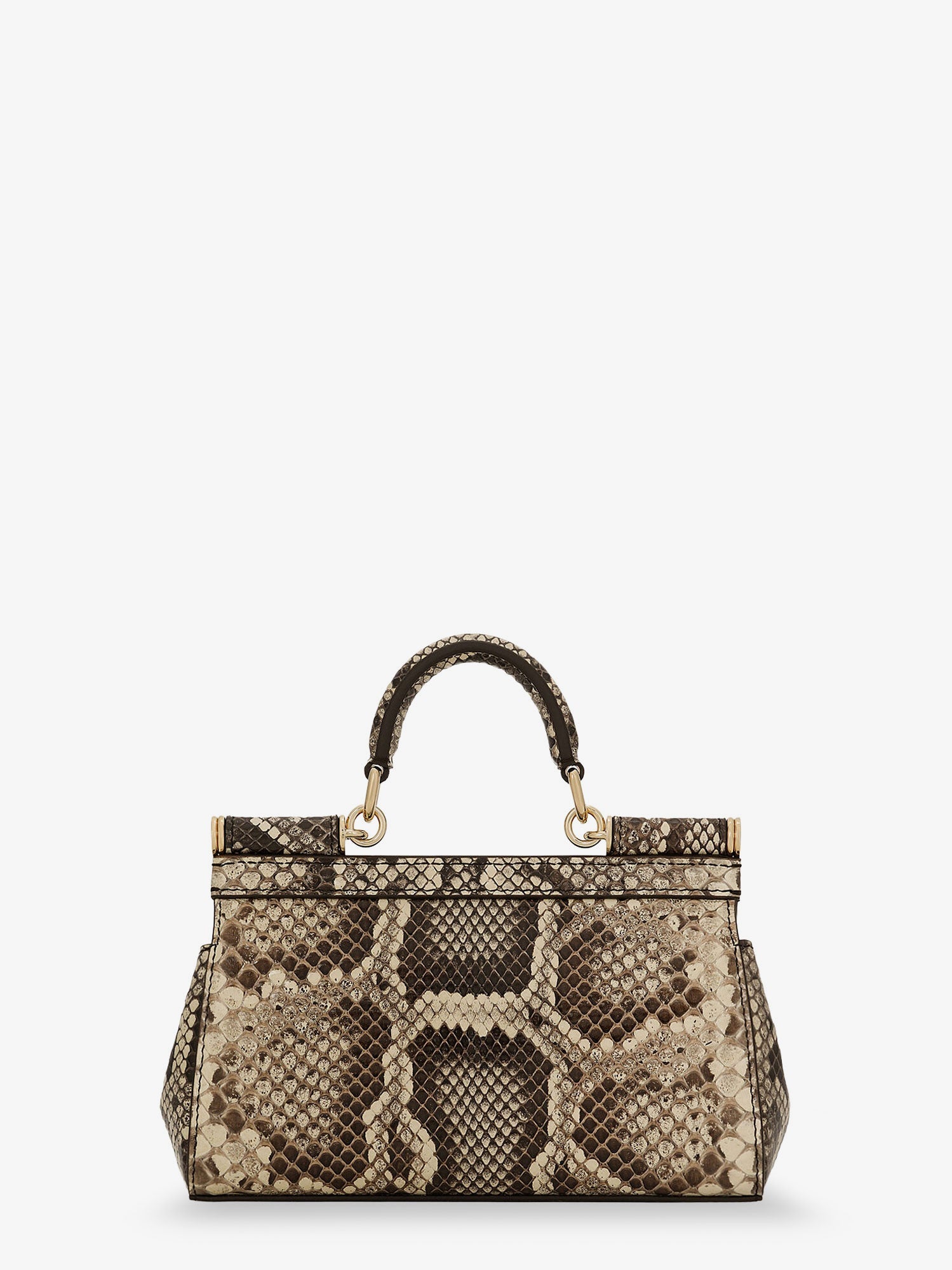 Dolce & Gabbana Sicily Shiny Python Mini Handbag
