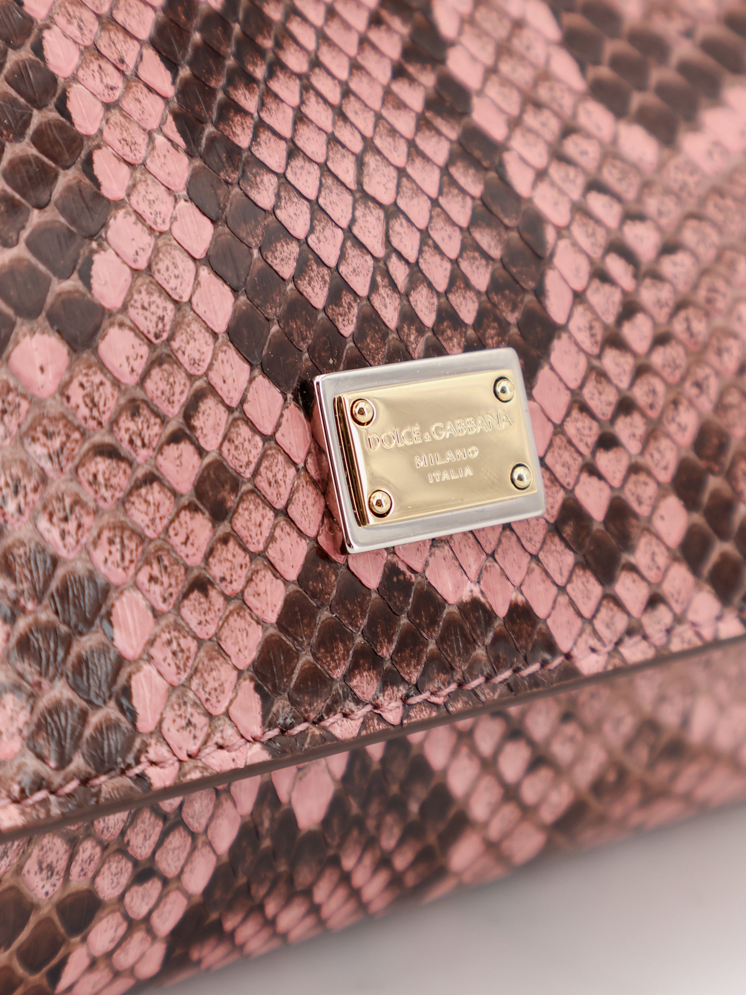 Dolce & Gabbana Sicily Python Handbag