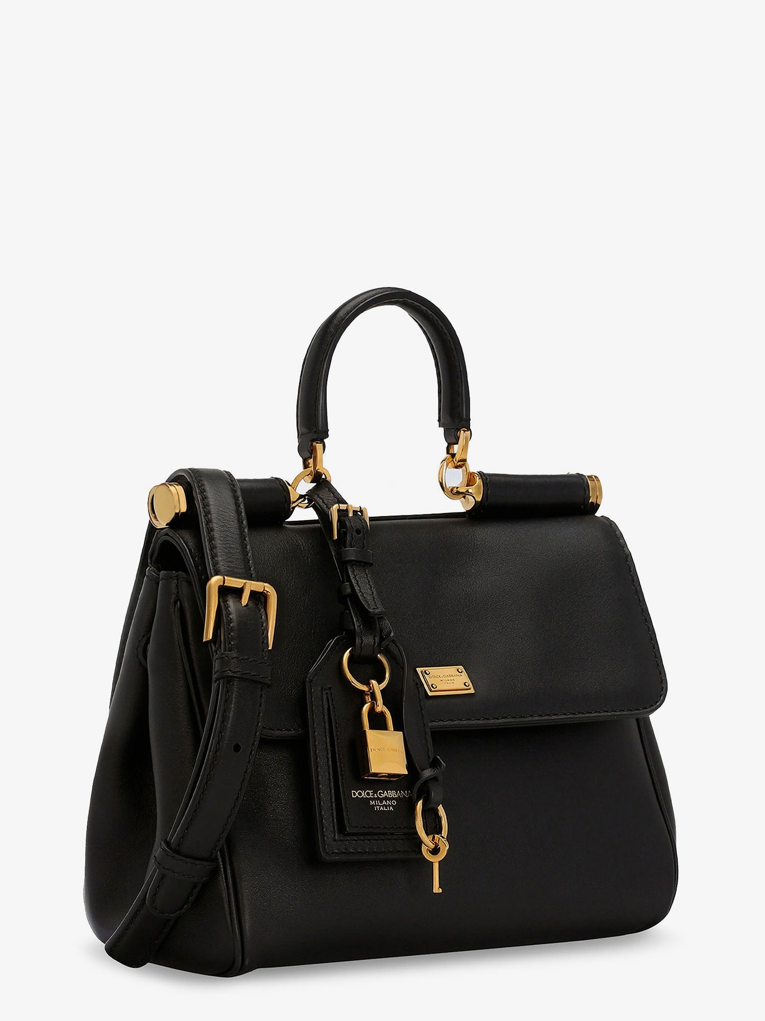 Dolce & Gabbana My Sicily Leather Shoulder Bag