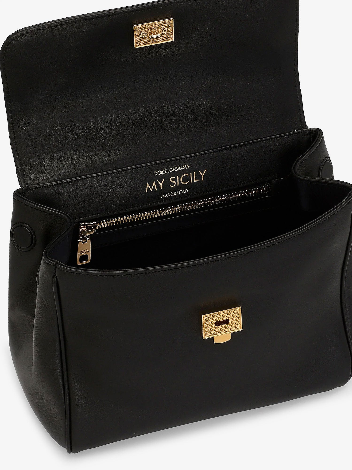 Dolce & Gabbana My Sicily Leather Shoulder Bag