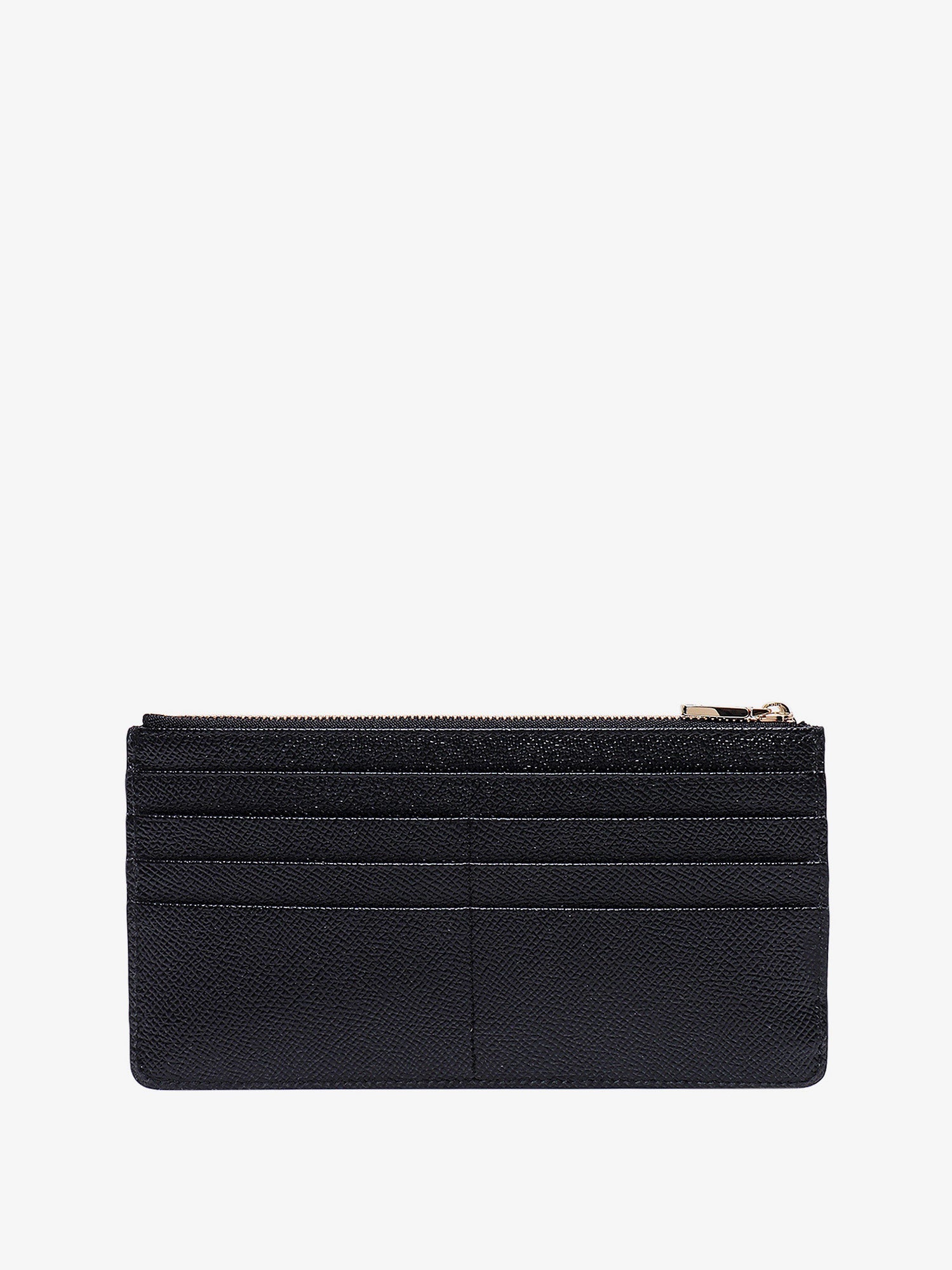 Dolce & Gabbana Hammered Leather Card Holder With Metal Tag