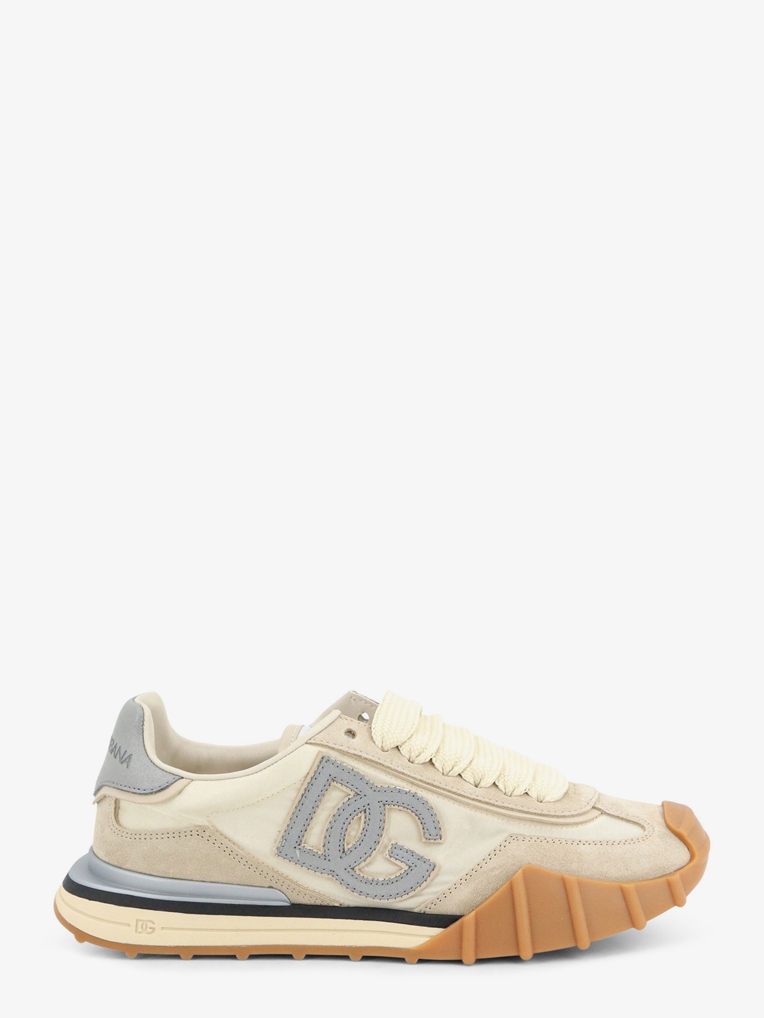 Dolce & Gabbana Nylon And Suede Sneakers With Dg Logo On The Side