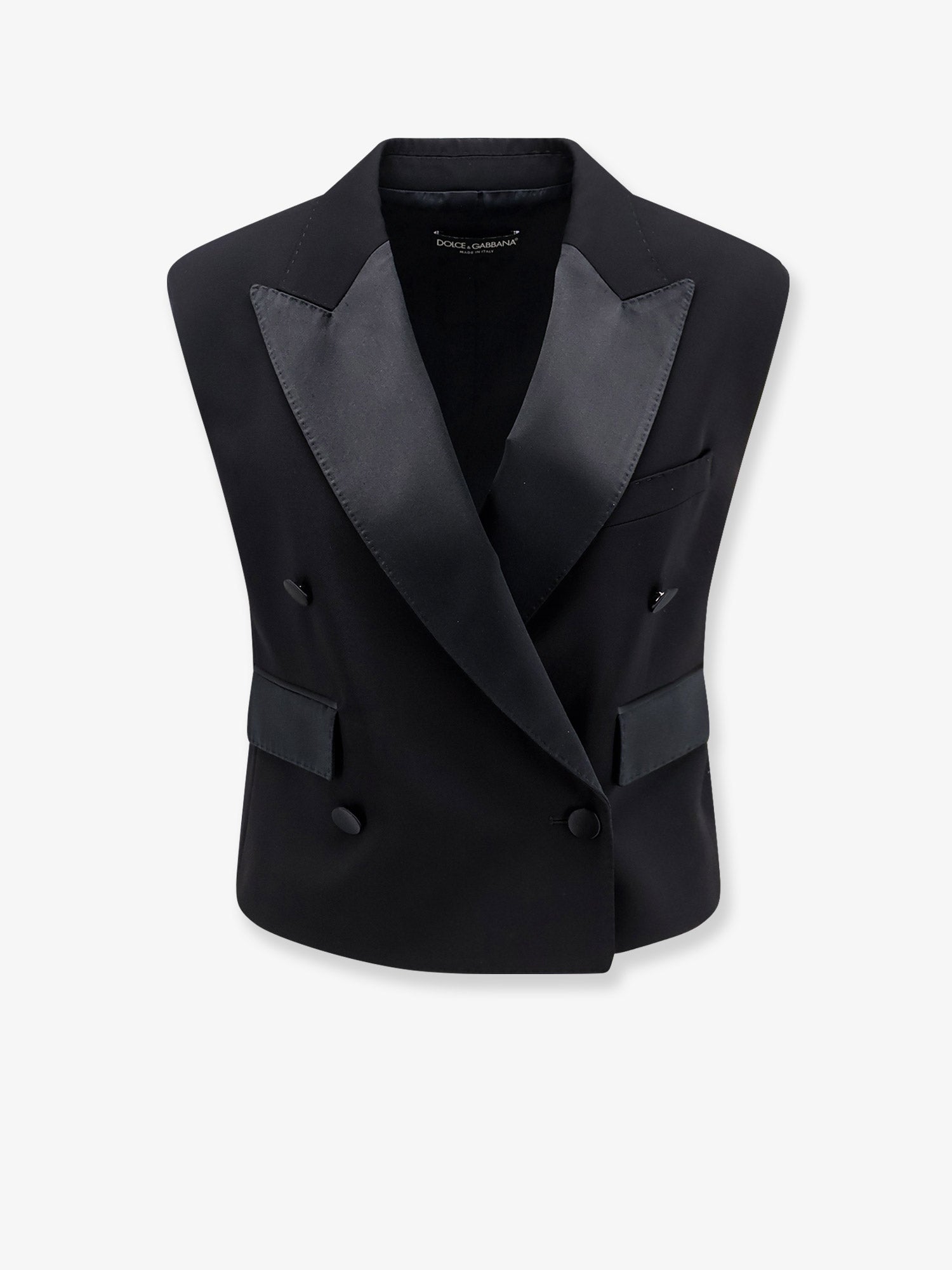 Dolce & Gabbana Virgin Wool And Silk Blend Tuxedo Vest