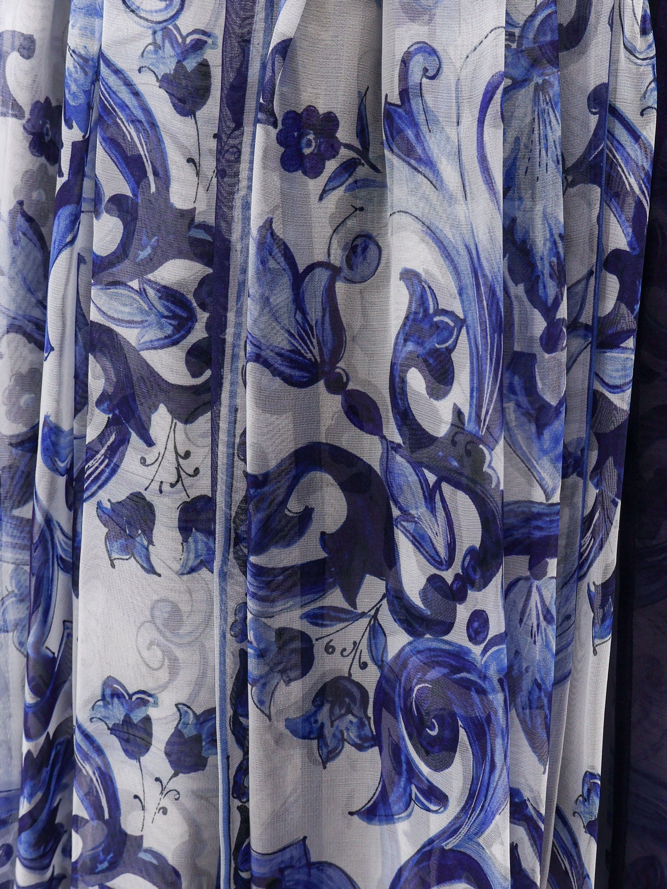 Dolce & Gabbana Silk Skirt With Maiolica Print