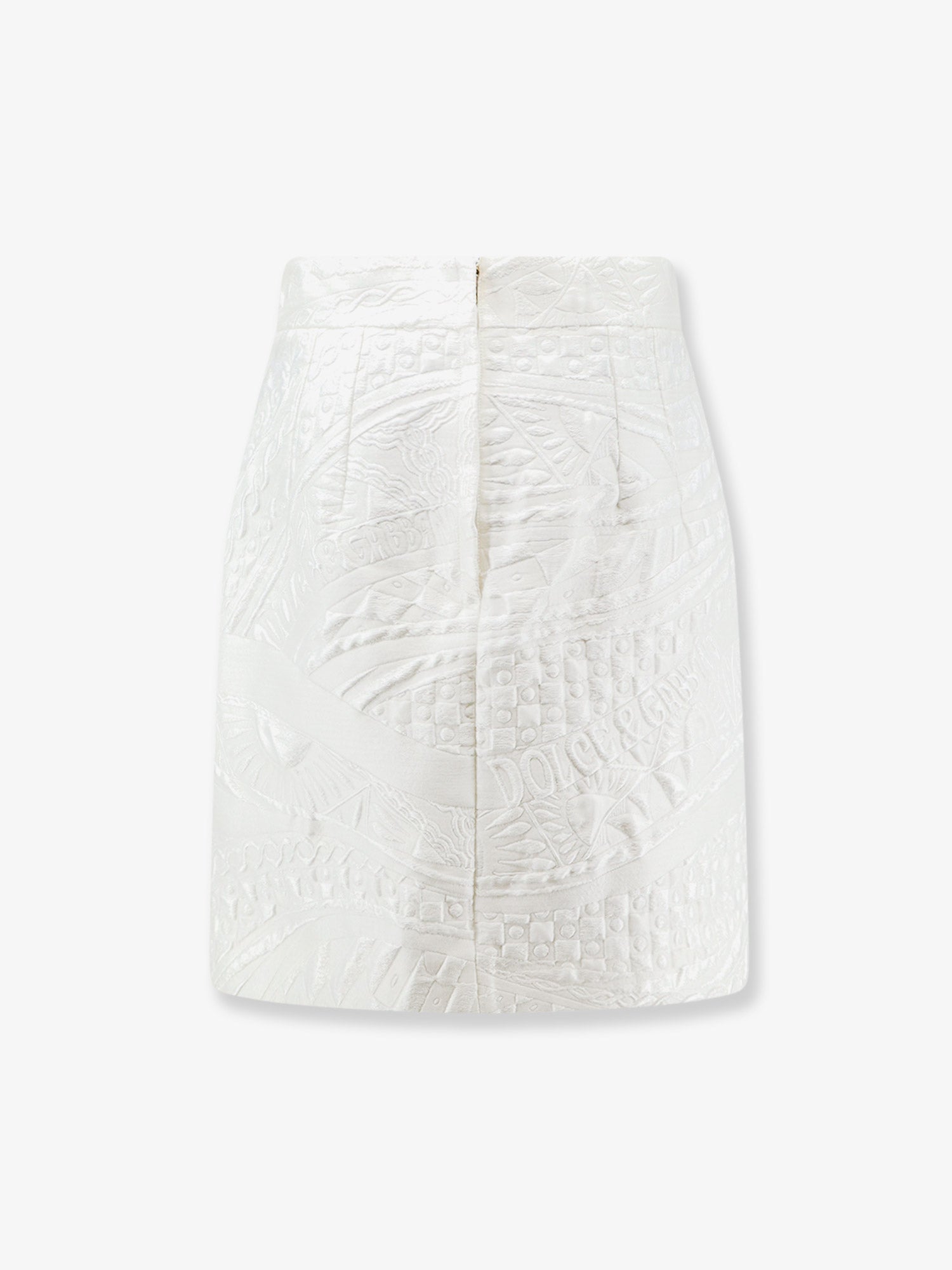 Dolce & Gabbana Brocade Skirt With Dg Logo