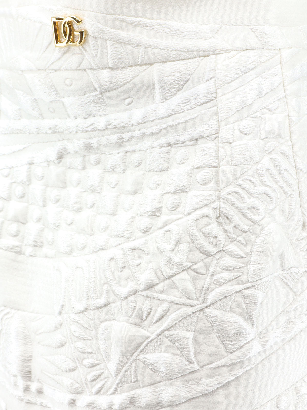 Dolce & Gabbana Brocade Skirt With Dg Logo