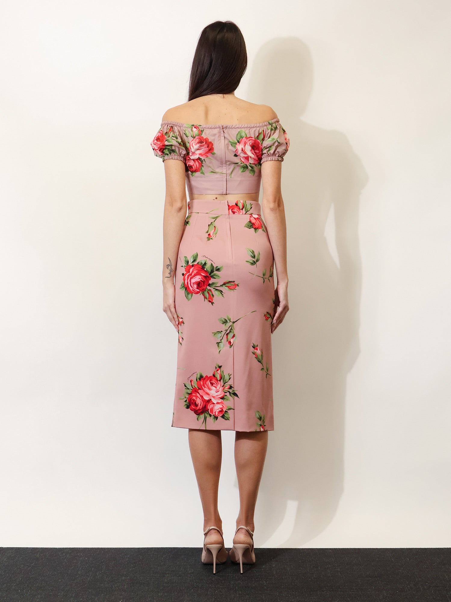 Dolce & Gabbana Stretch Silk Long Skirt