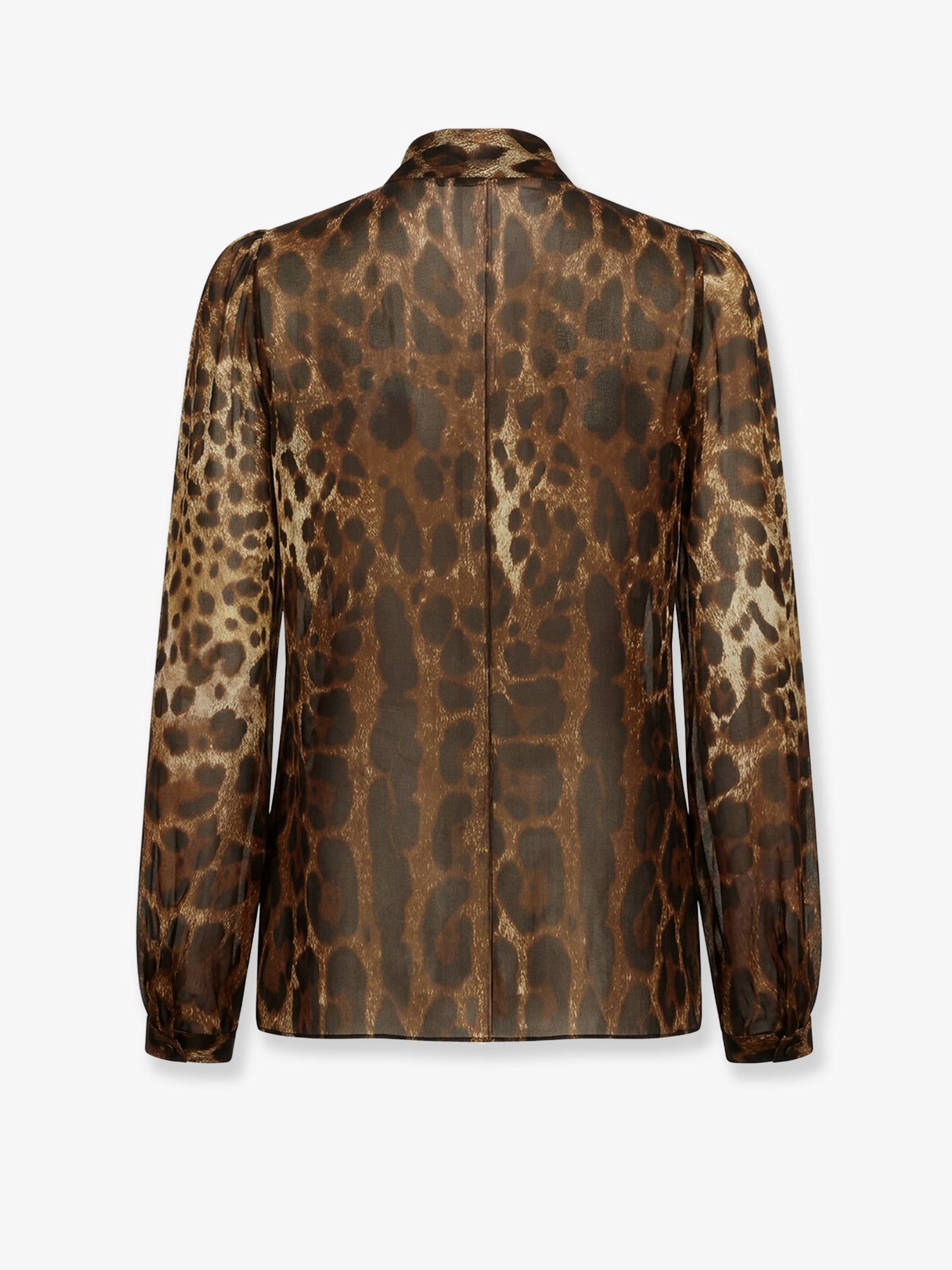 Dolce & Gabbana Chiffon Shirt With Animal Print