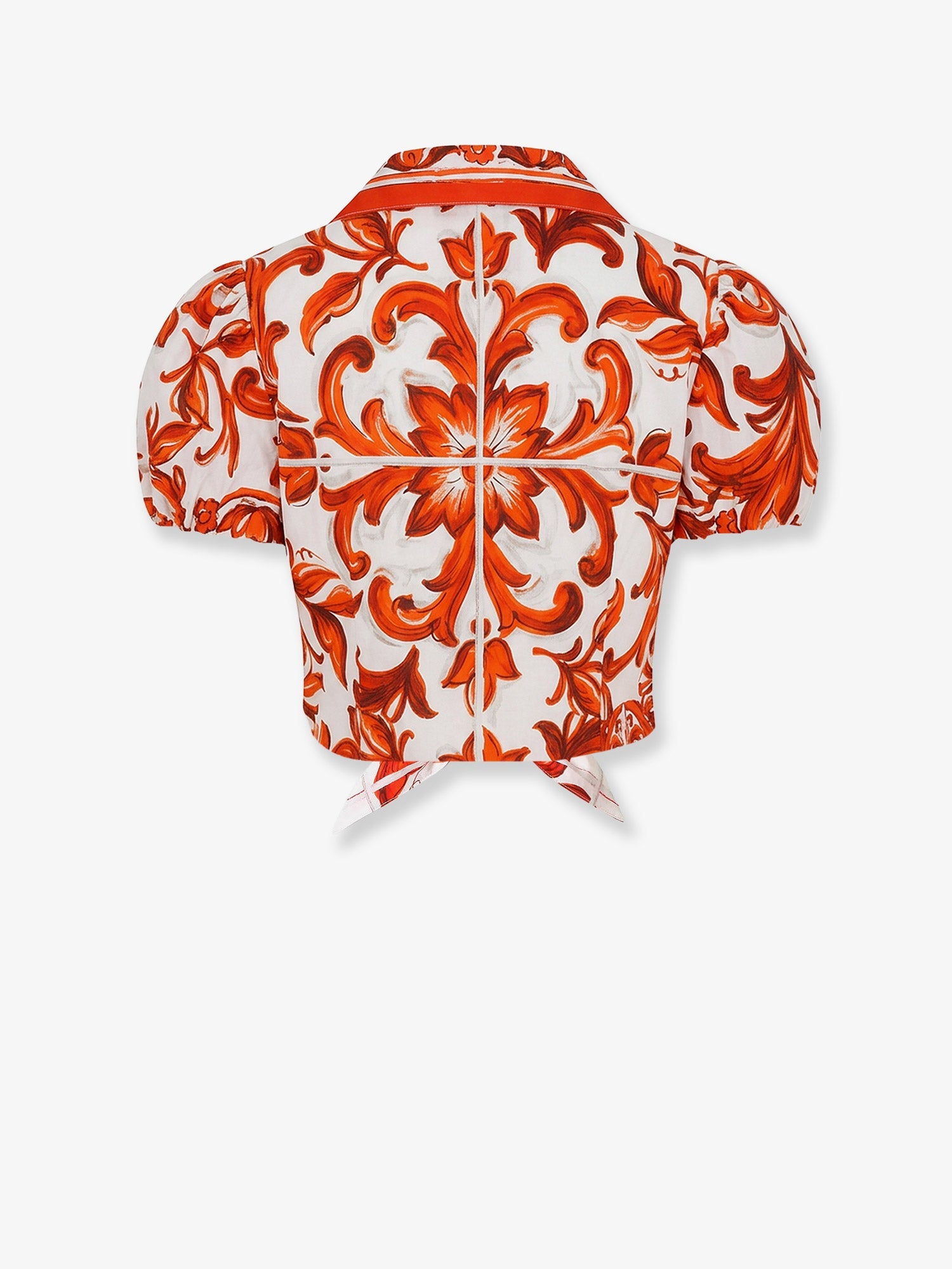Dolce & Gabbana Cotton Shirt With Maiolica Print