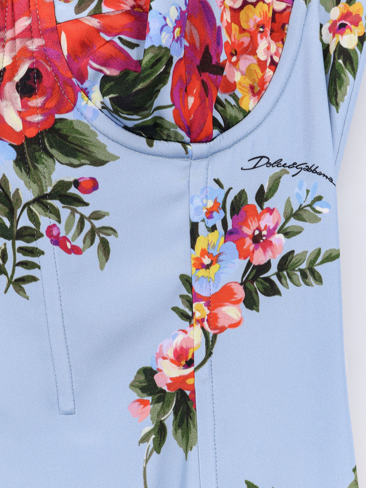 Dolce & Gabbana Satin Bustier Dress