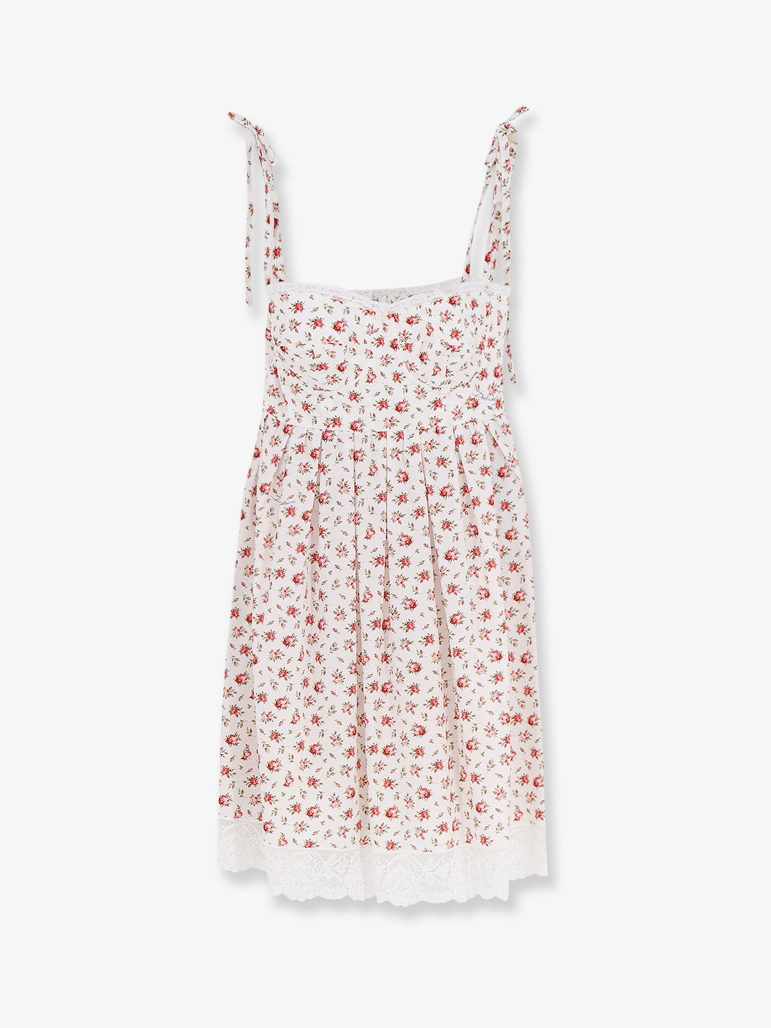 Dolce & Gabbana Poplin Dress With Roselline Print