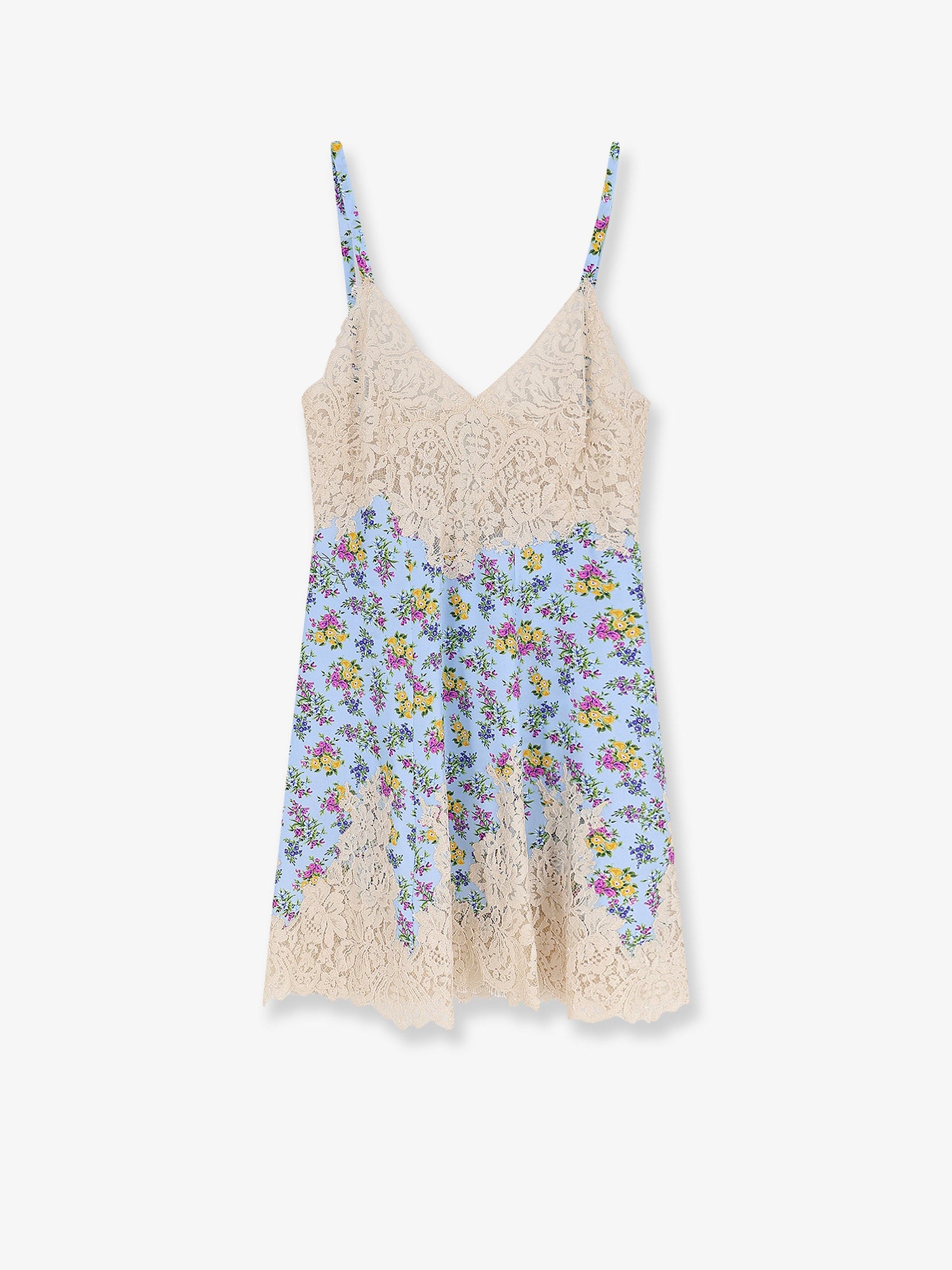 Dolce & Gabbana Silk Blend Dress With A Mazzolini Di Fiori Print