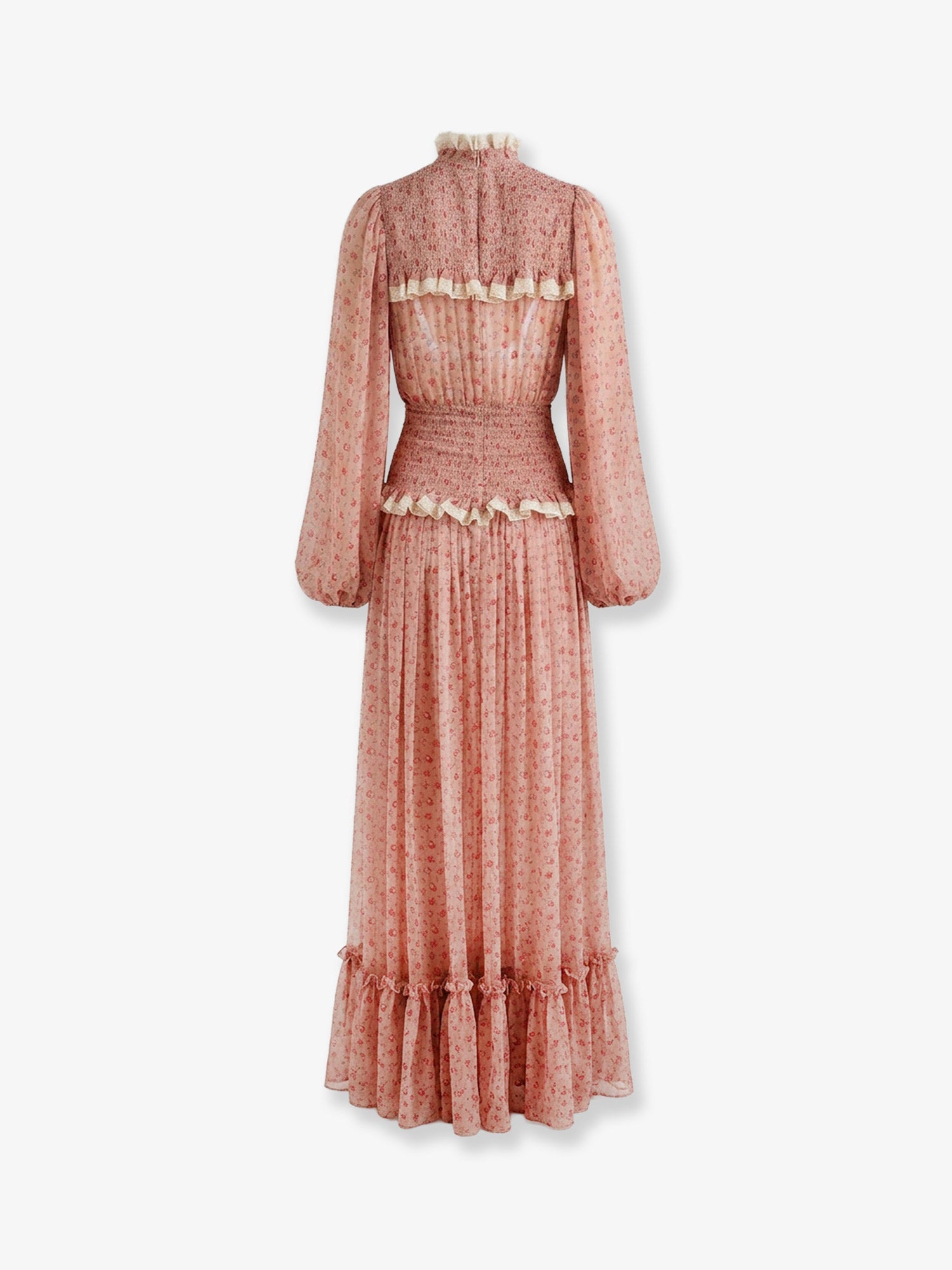 Dolce & Gabbana Chiffon Dress With Roselline Print