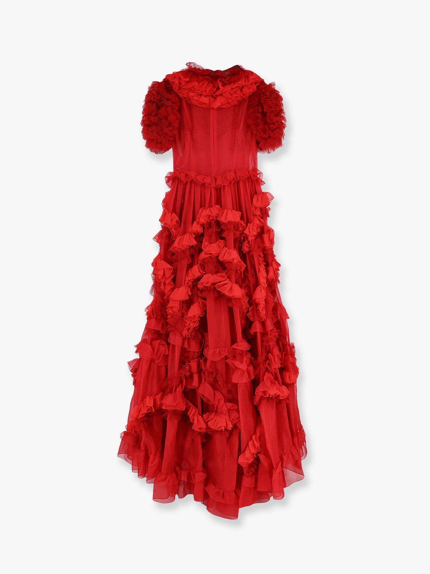 Dolce & Gabbana Long Dress With Flounces And Rouches