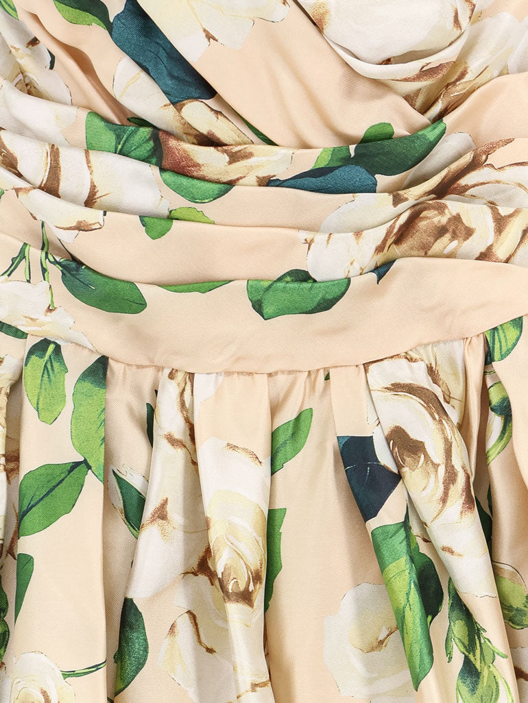 Dolce & Gabbana Silk Dress With Floral Print