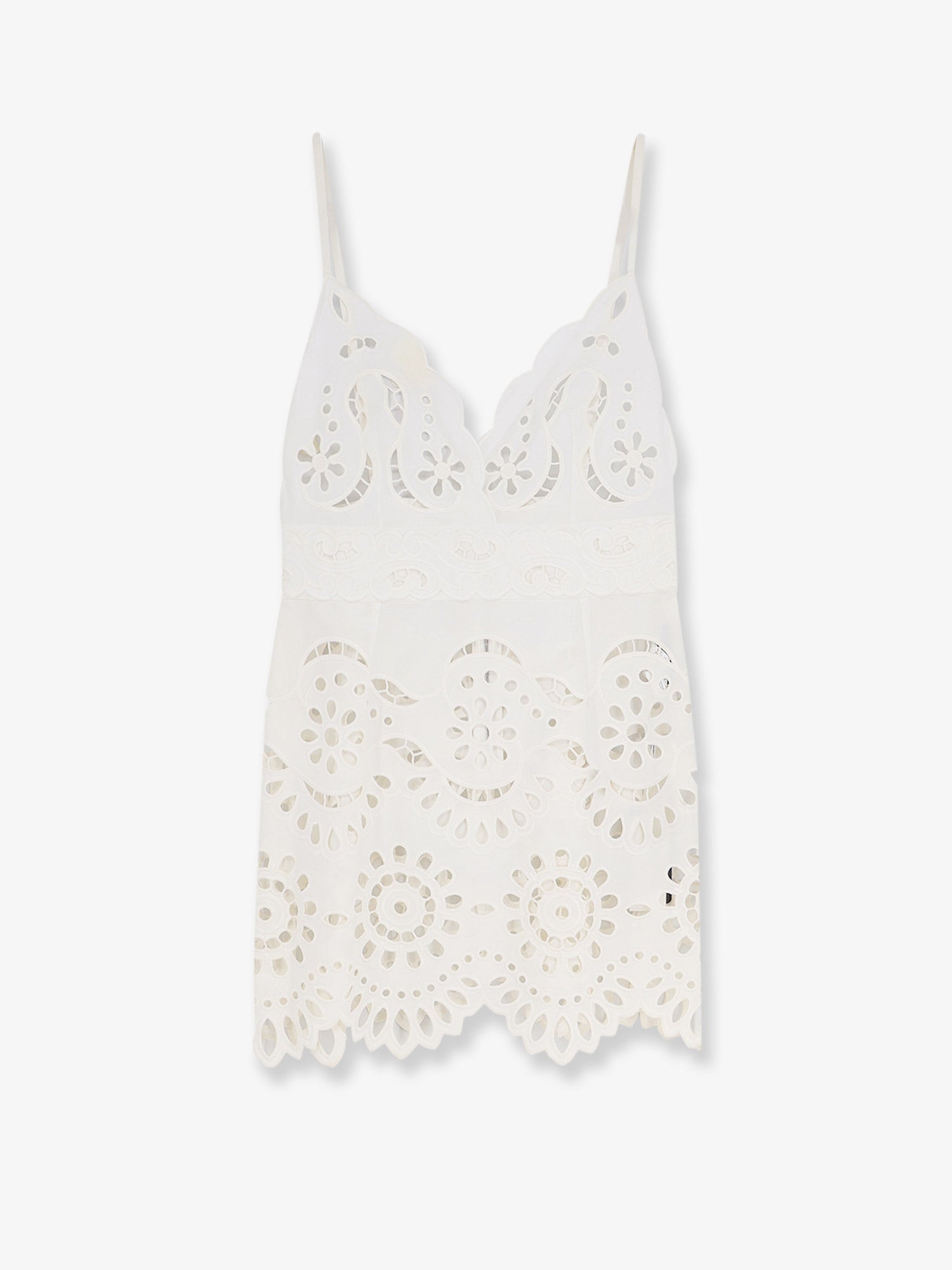Dolce & Gabbana Poplin Mini Dress With Cut Out Embroidery