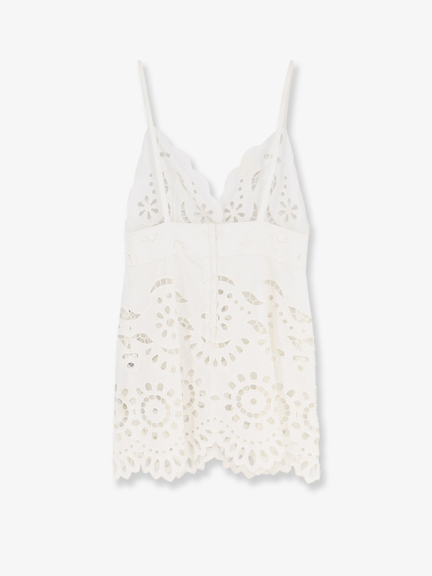 Dolce & Gabbana Poplin Mini Dress With Cut Out Embroidery