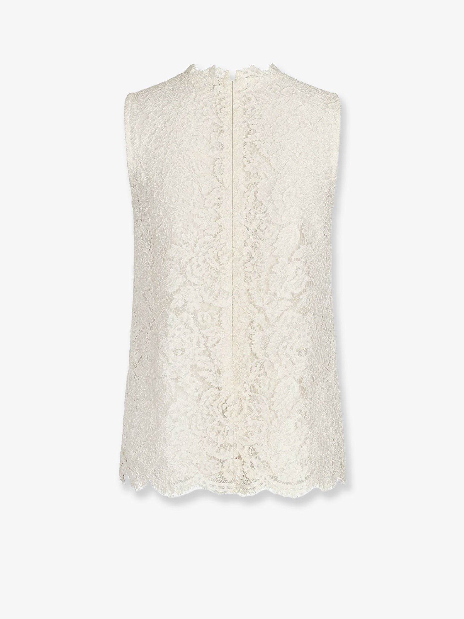 Dolce & Gabbana Logoed Stretch Lace Top