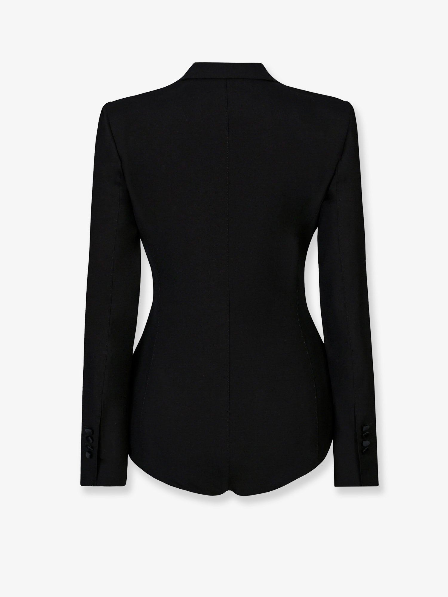 Dolce & Gabbana Virgin Wool Blend Tuxedo Blazer With Body Detail