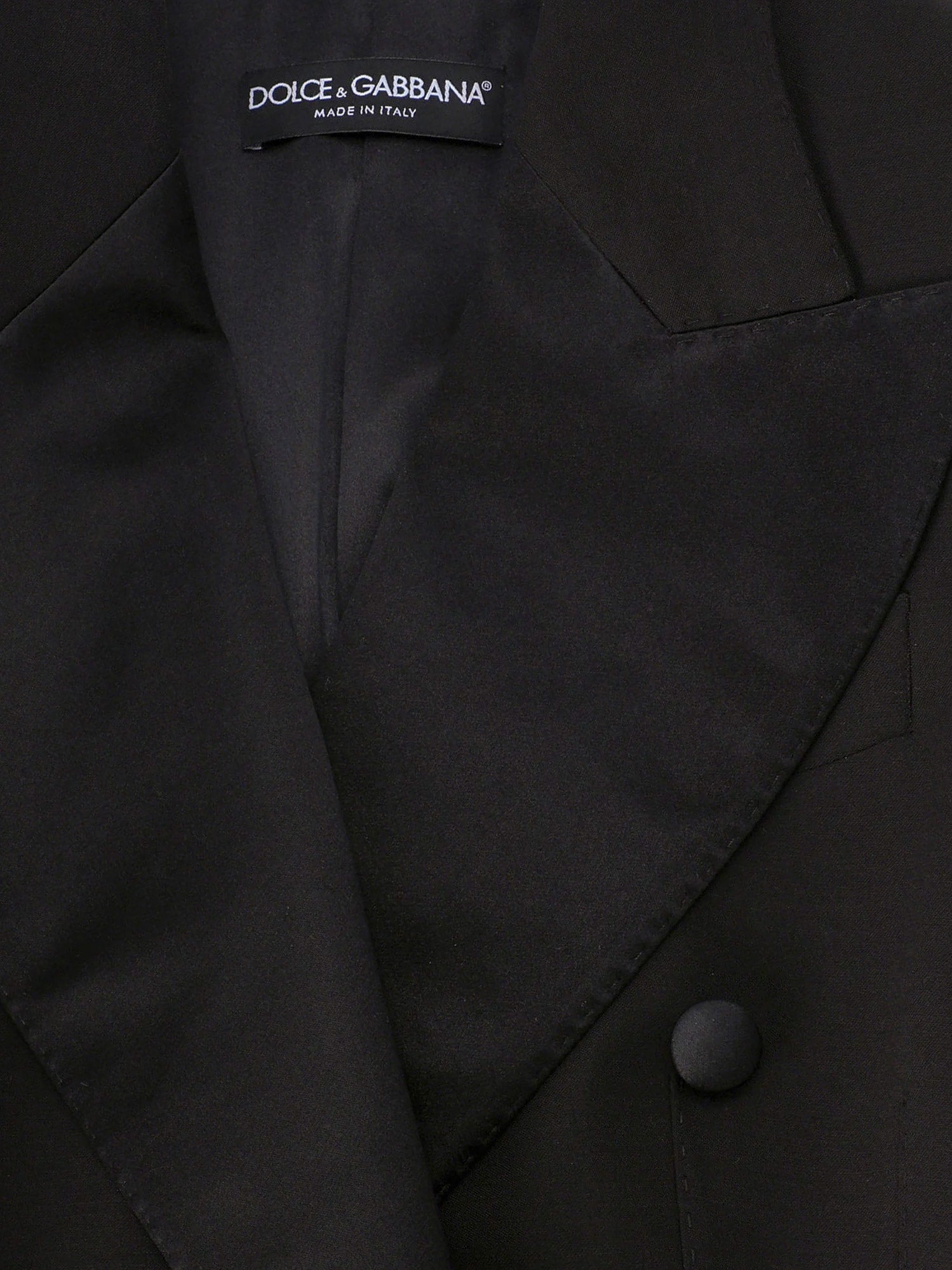 Dolce & Gabbana Virgin Wool Blend Tuxedo Blazer With Body Detail
