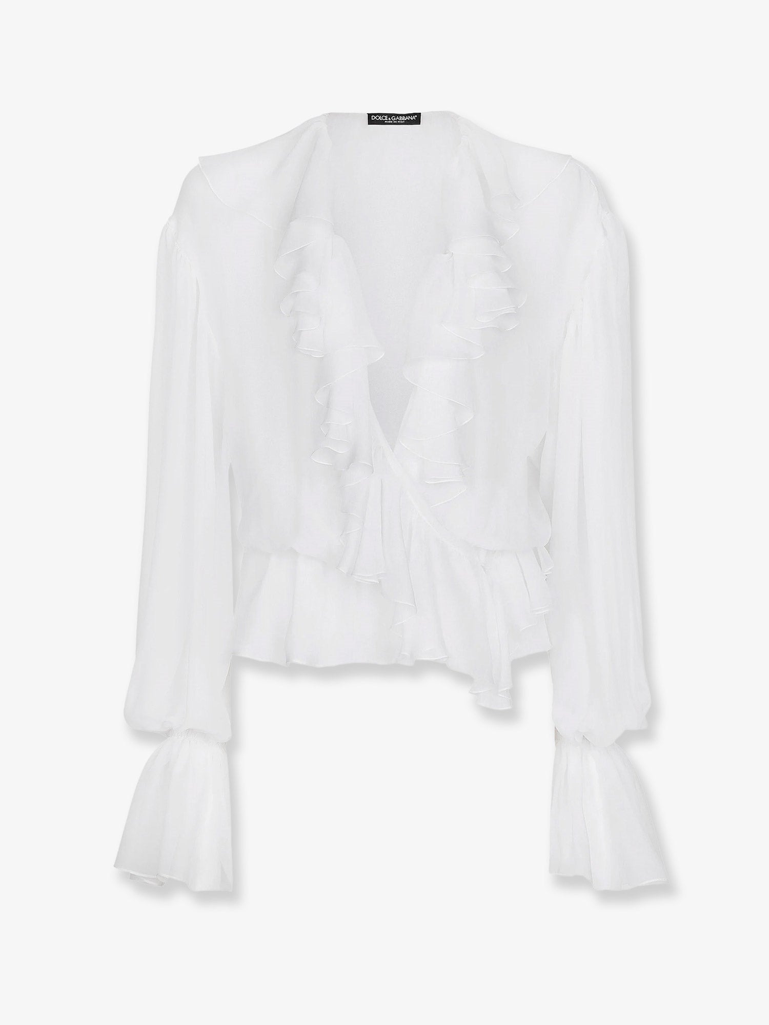 Dolce & Gabbana Chiffon Shirt With Volant