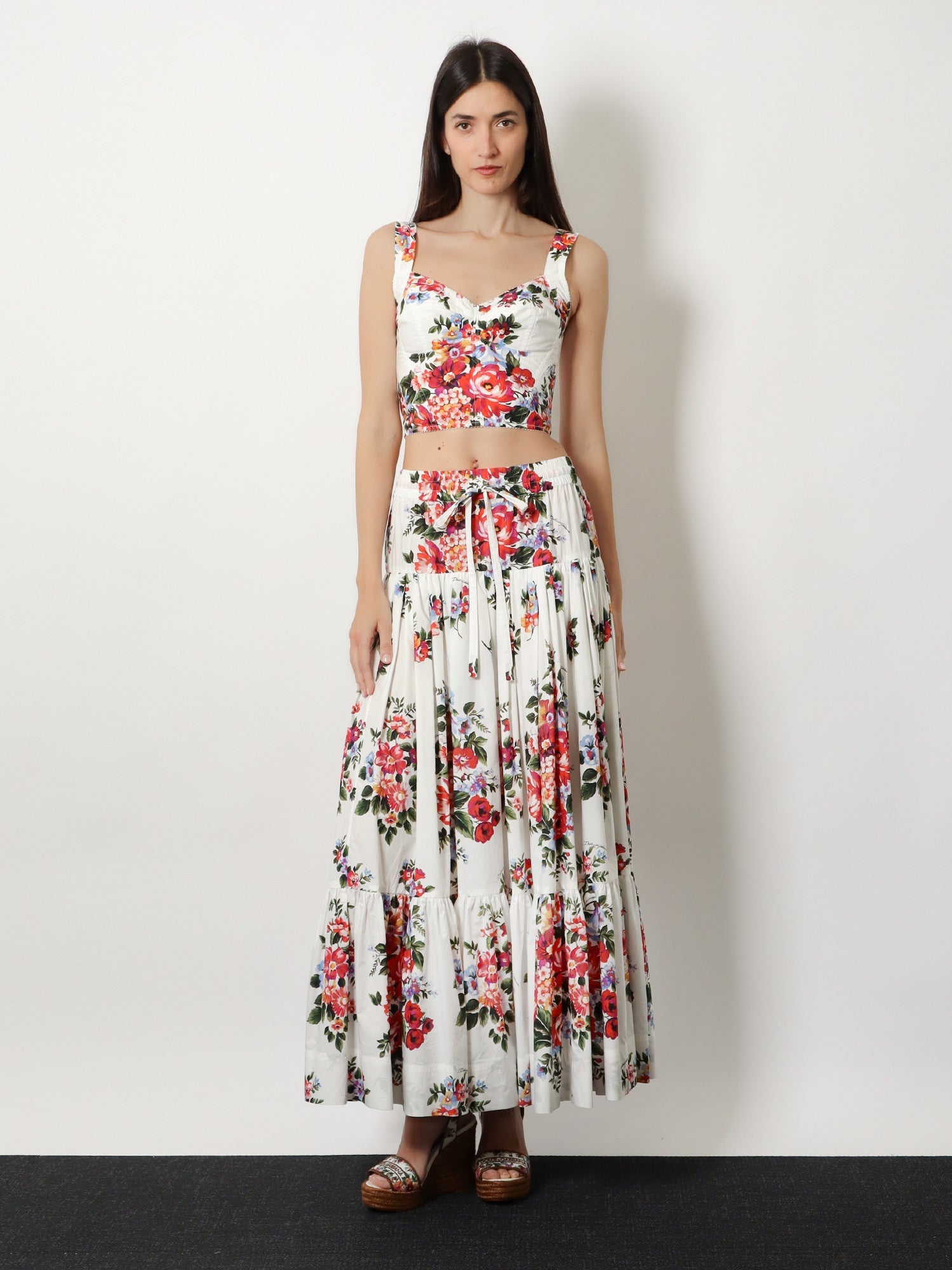 Dolce & Gabbana Cotton Blend Bustier Top