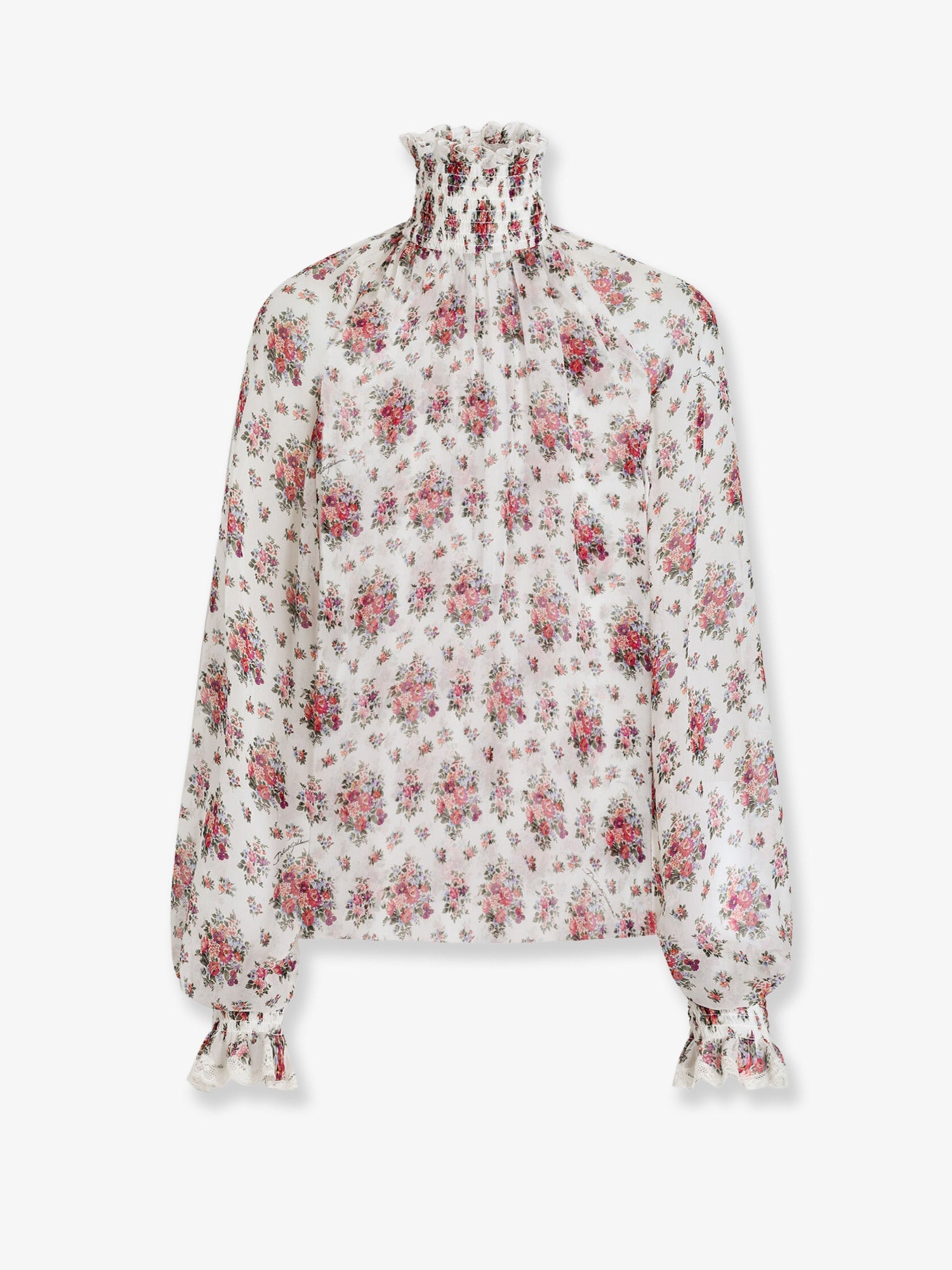 Dolce & Gabbana Chiffon Shirt With A Mazzolini Di Fiori