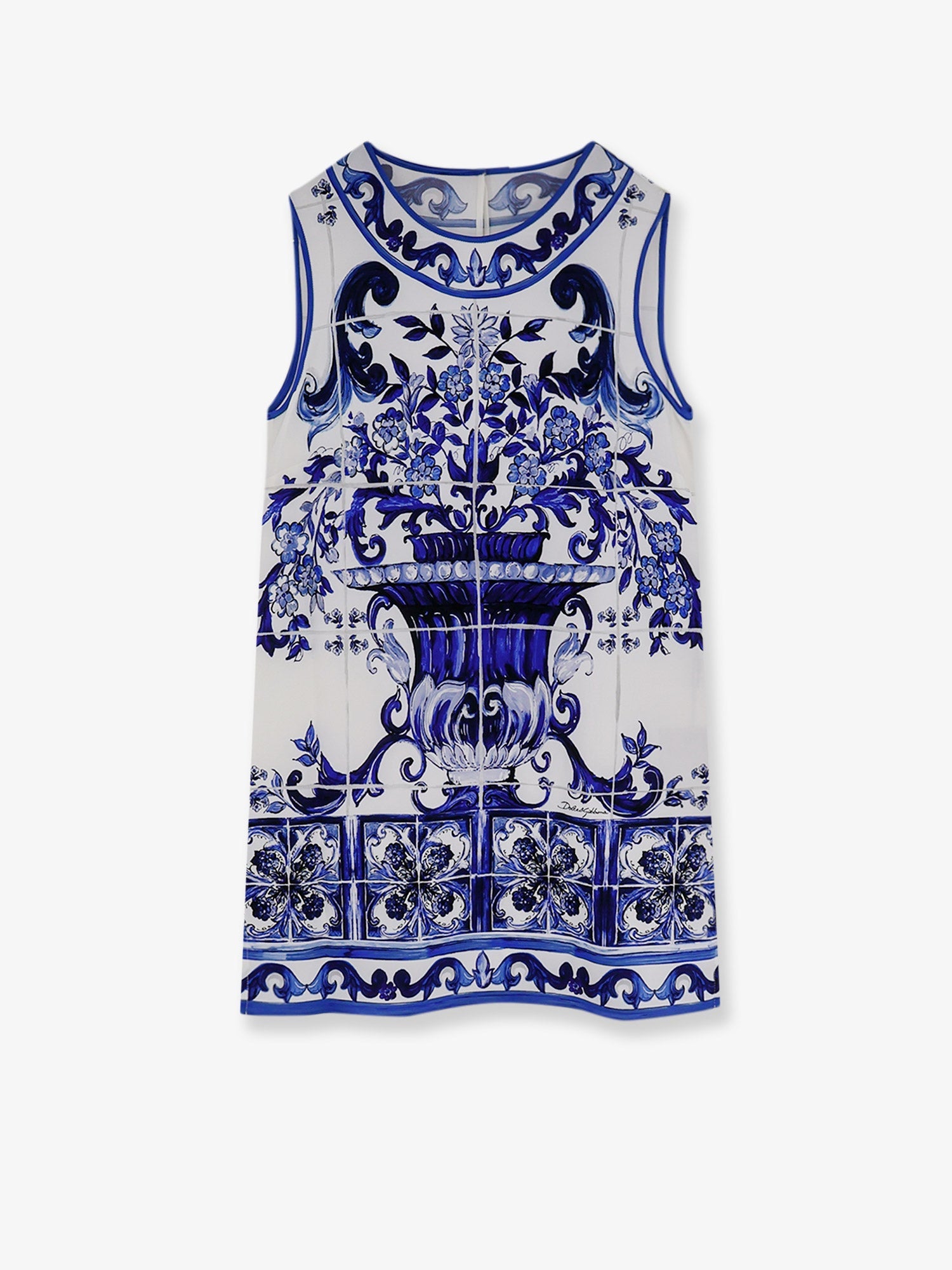 Dolce & Gabbana Silk Top With Maiolica Print
