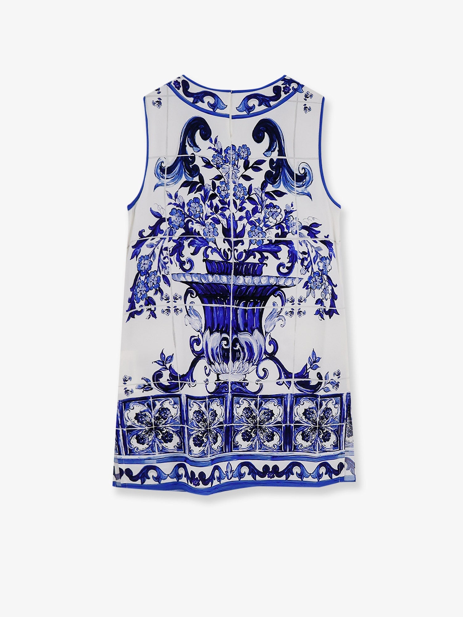 Dolce & Gabbana Silk Top With Maiolica Print