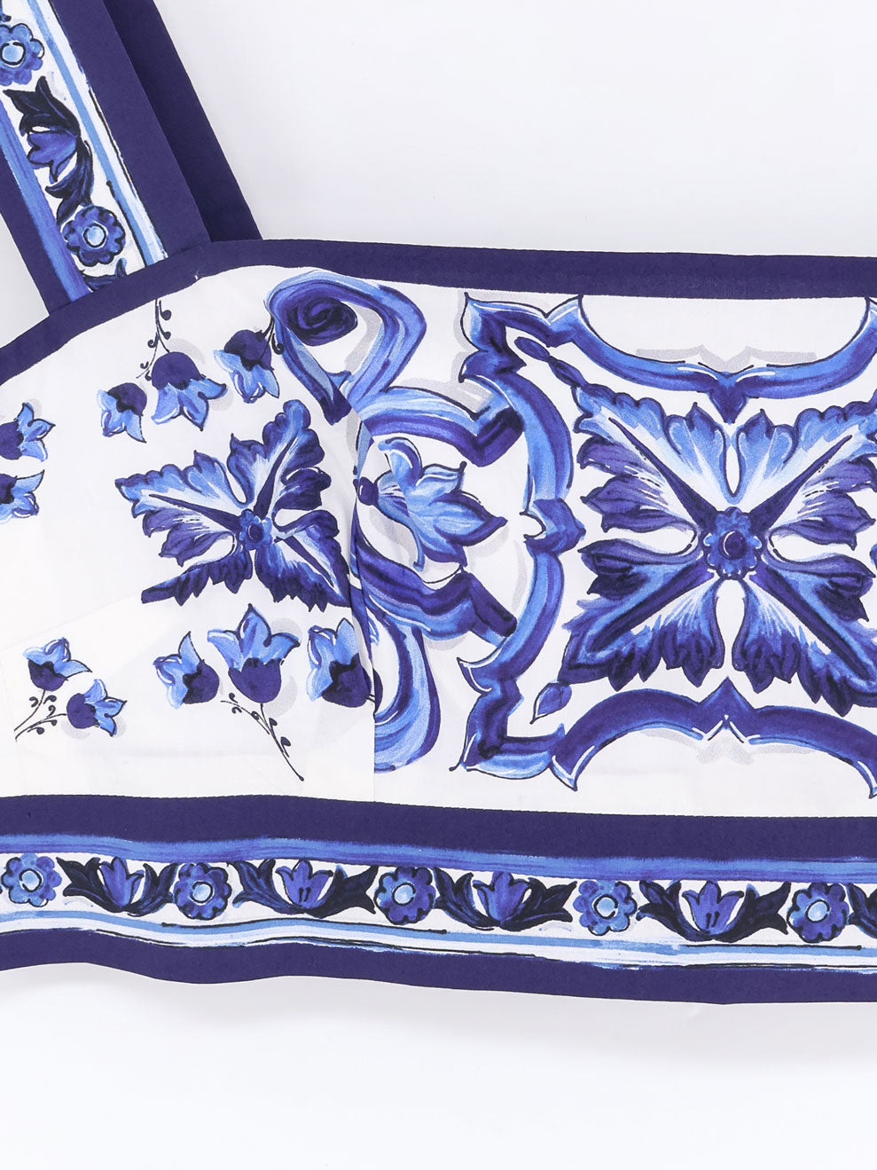 Dolce & Gabbana Cotton Top With Maiolica Print