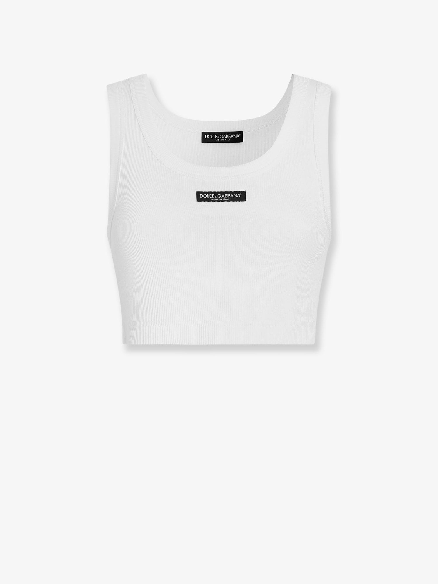 Dolce & Gabbana Cotton Top With Logo Patch