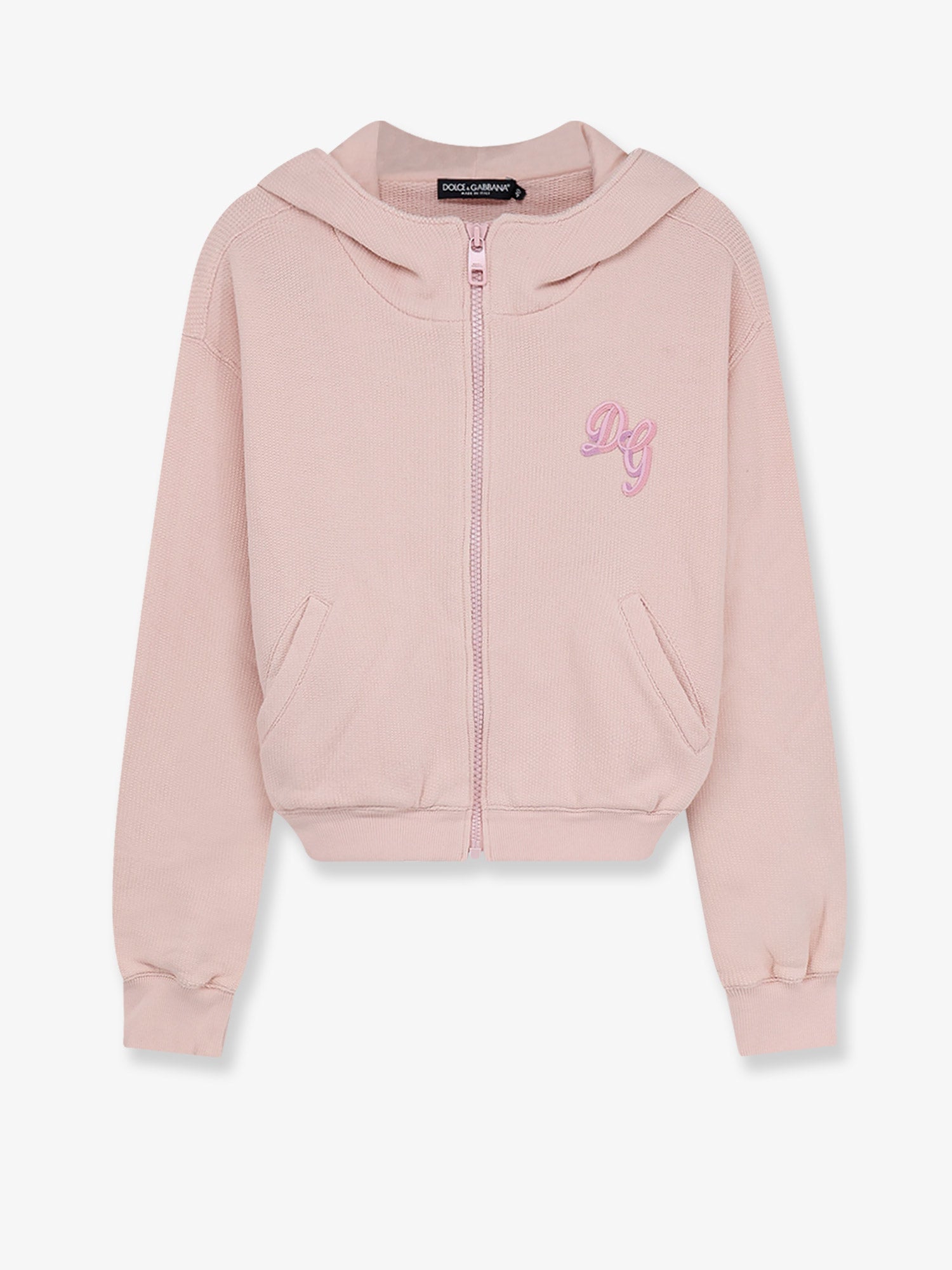 Dolce & Gabbana Cotton Sweatshirt With Embroidered Logo On The Front