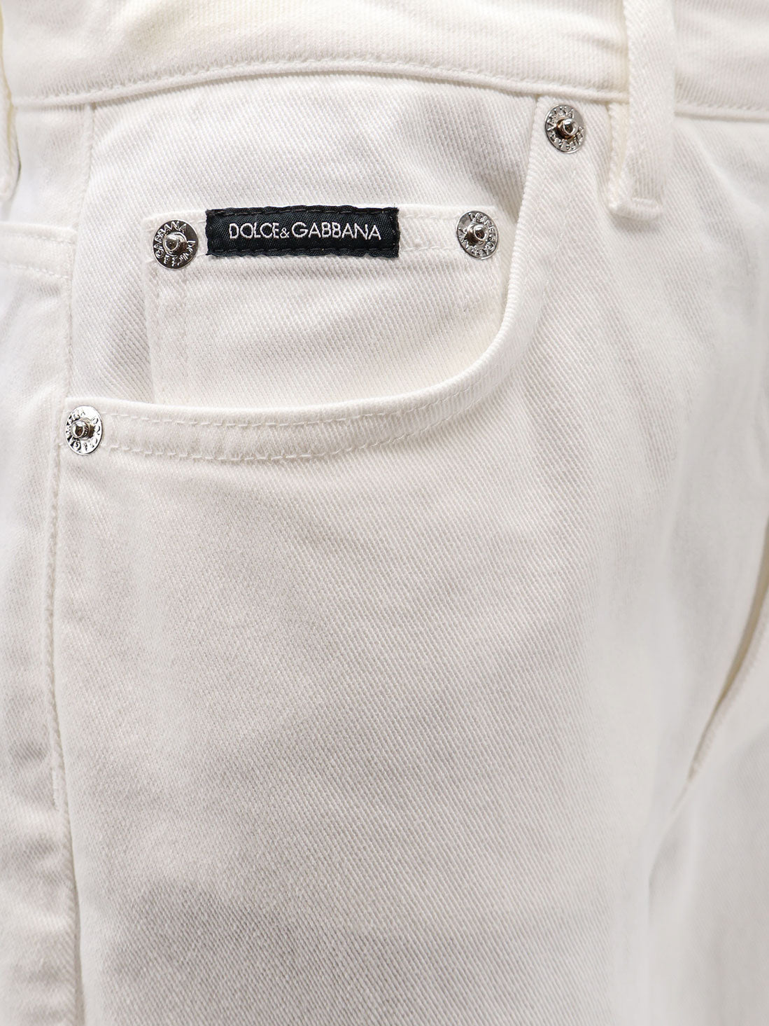 Dolce & Gabbana Audrey White Denim Trousers