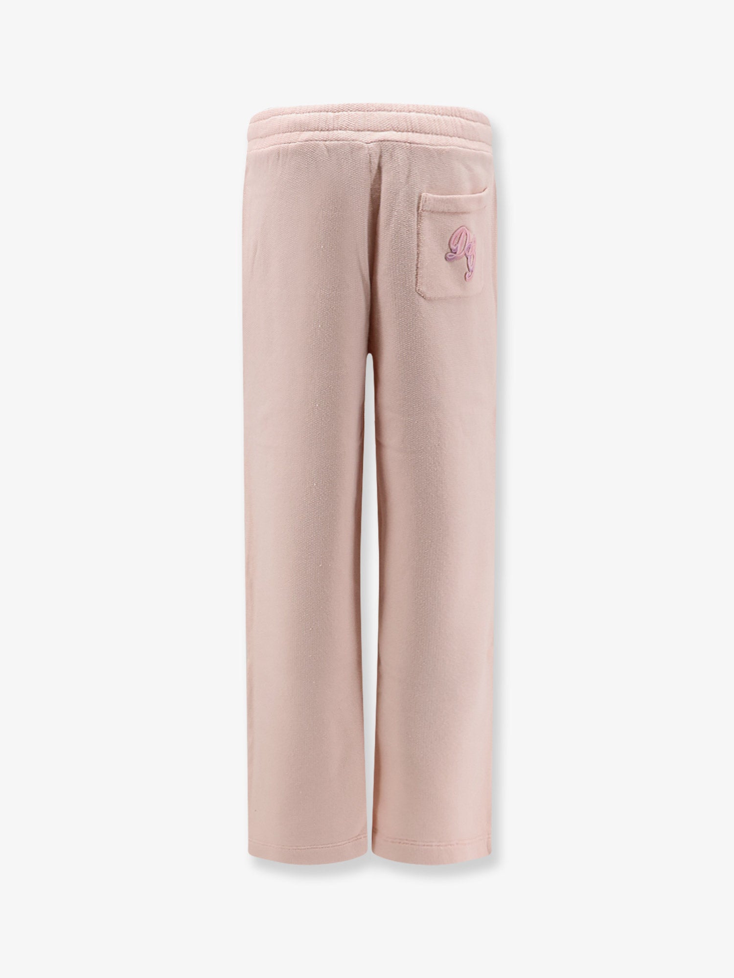 Dolce & Gabbana Cotton Trousers With Embroidered Logo Patch