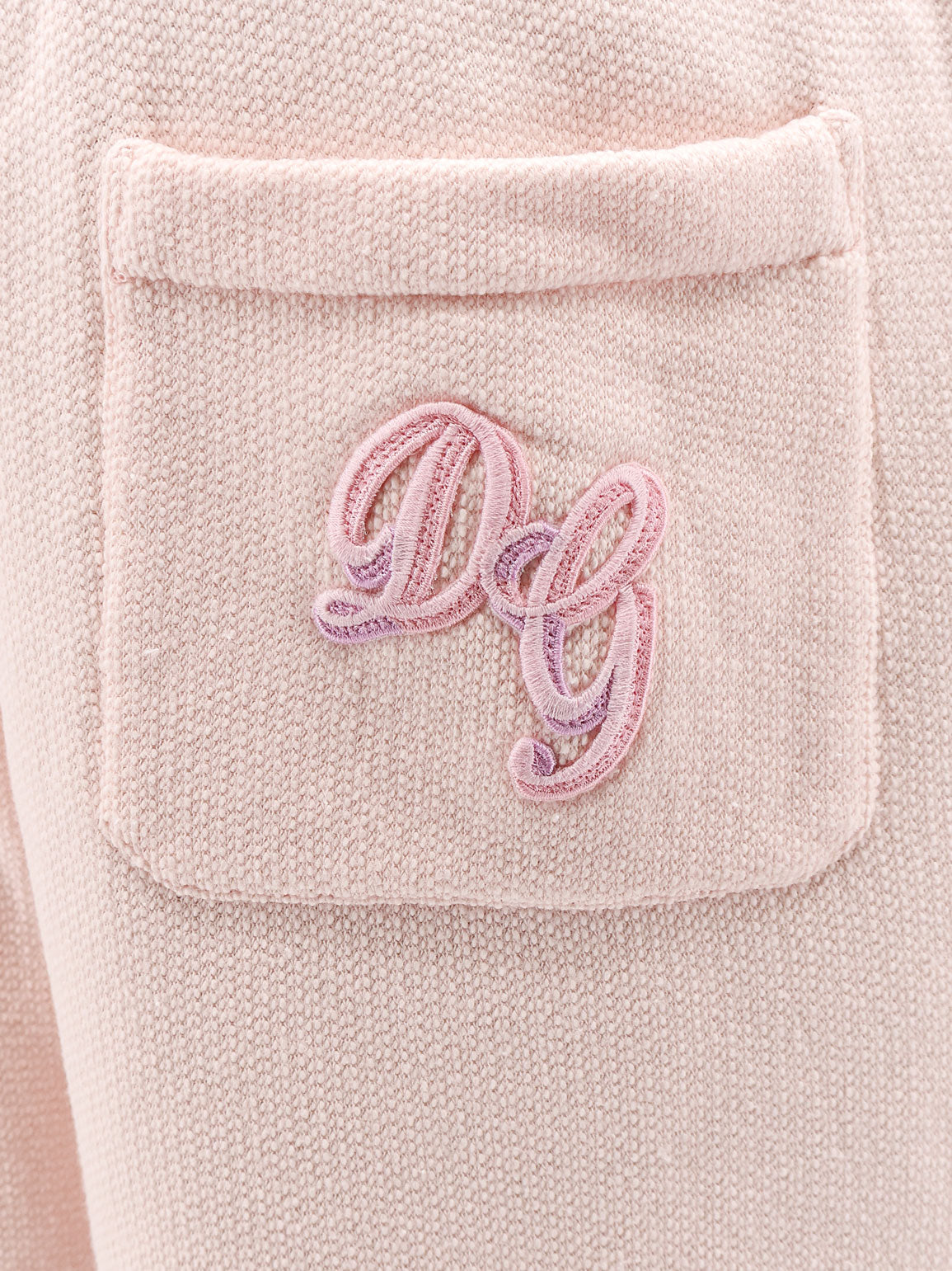 Dolce & Gabbana Cotton Trousers With Embroidered Logo Patch