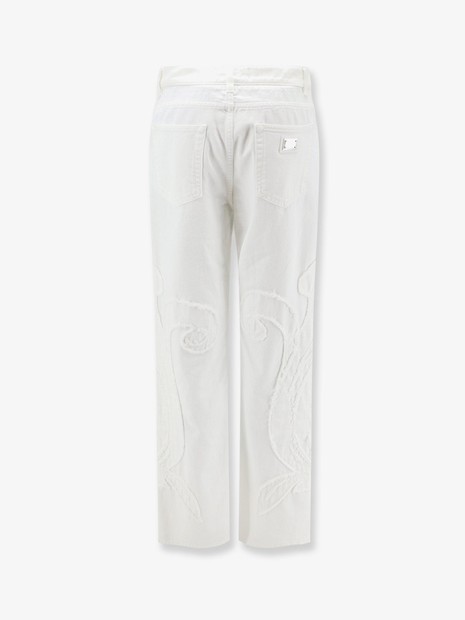 Dolce & Gabbana Boyfriend Denim Trousers With Embroidery