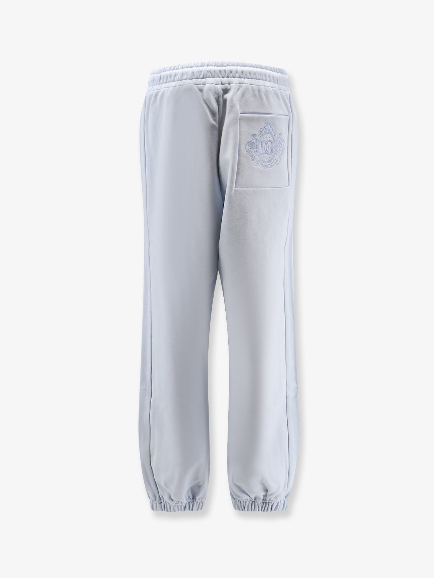 Dolce & Gabbana Cotton Trousers With Embroidered Logo On The Back