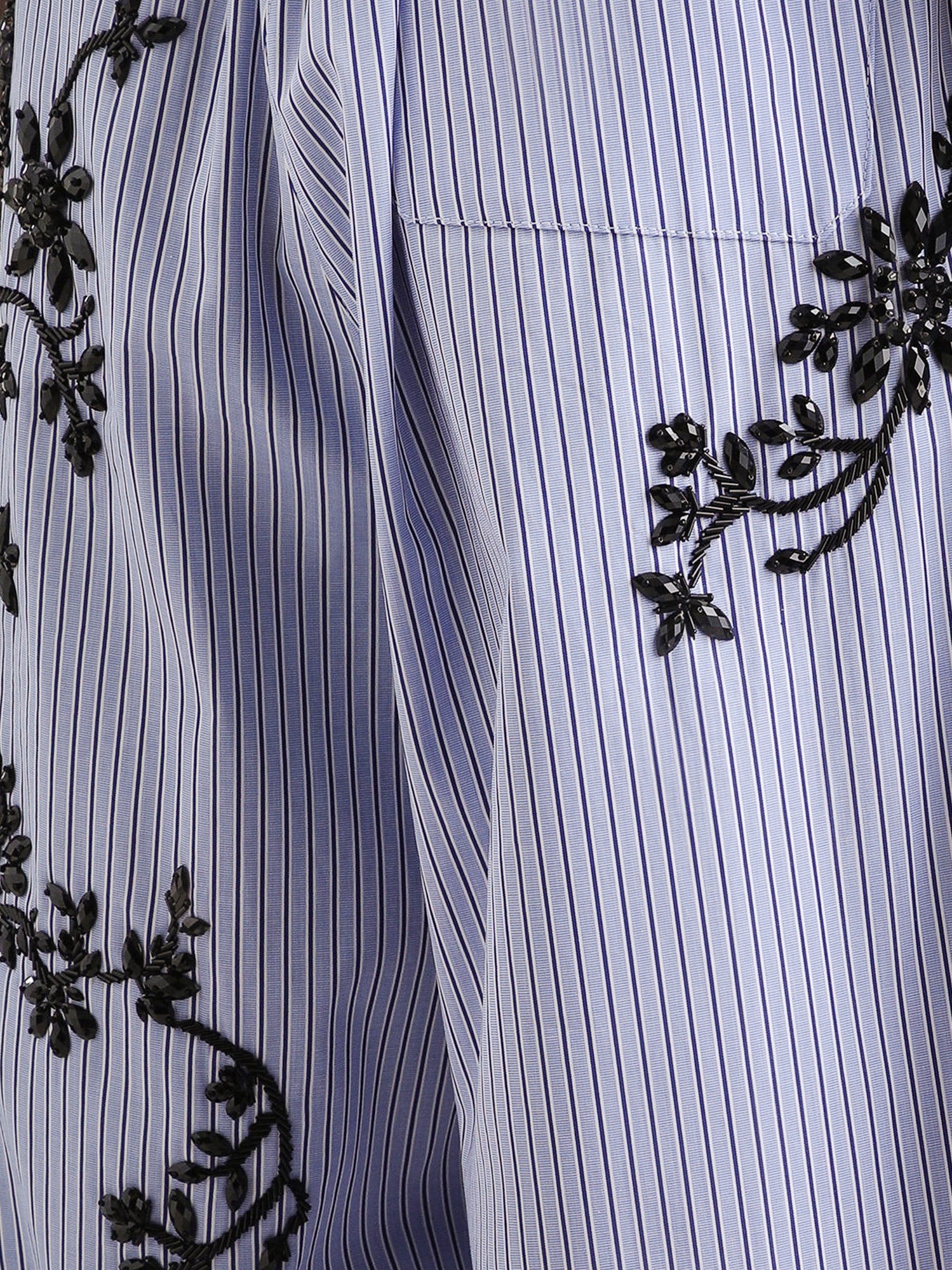Dolce & Gabbana Cotton And Silk Blend Trousers With Embroidered Flowers