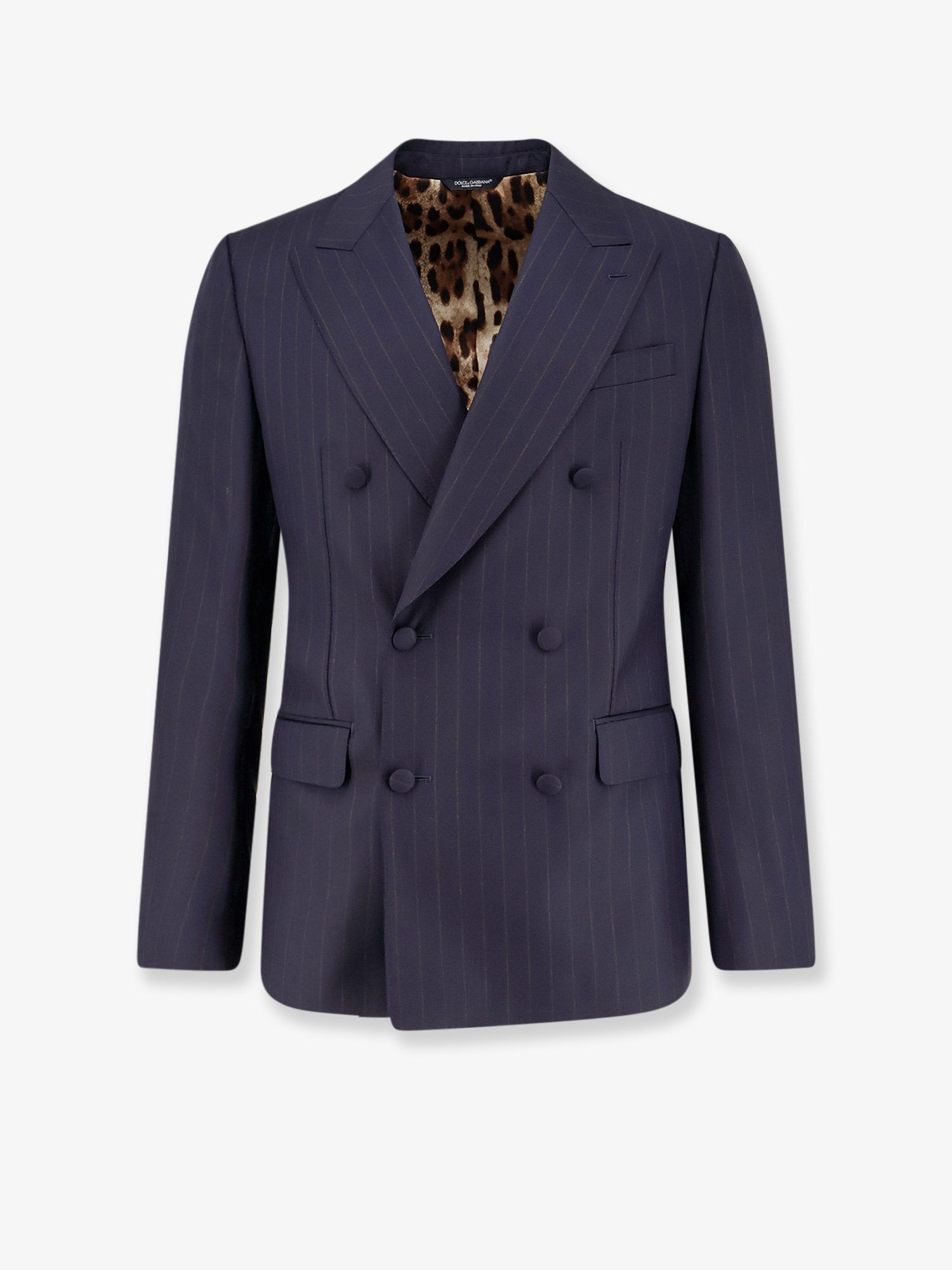 Dolce & Gabbana Sicilia Virgin Wool Blazer With Pinstripe Motif