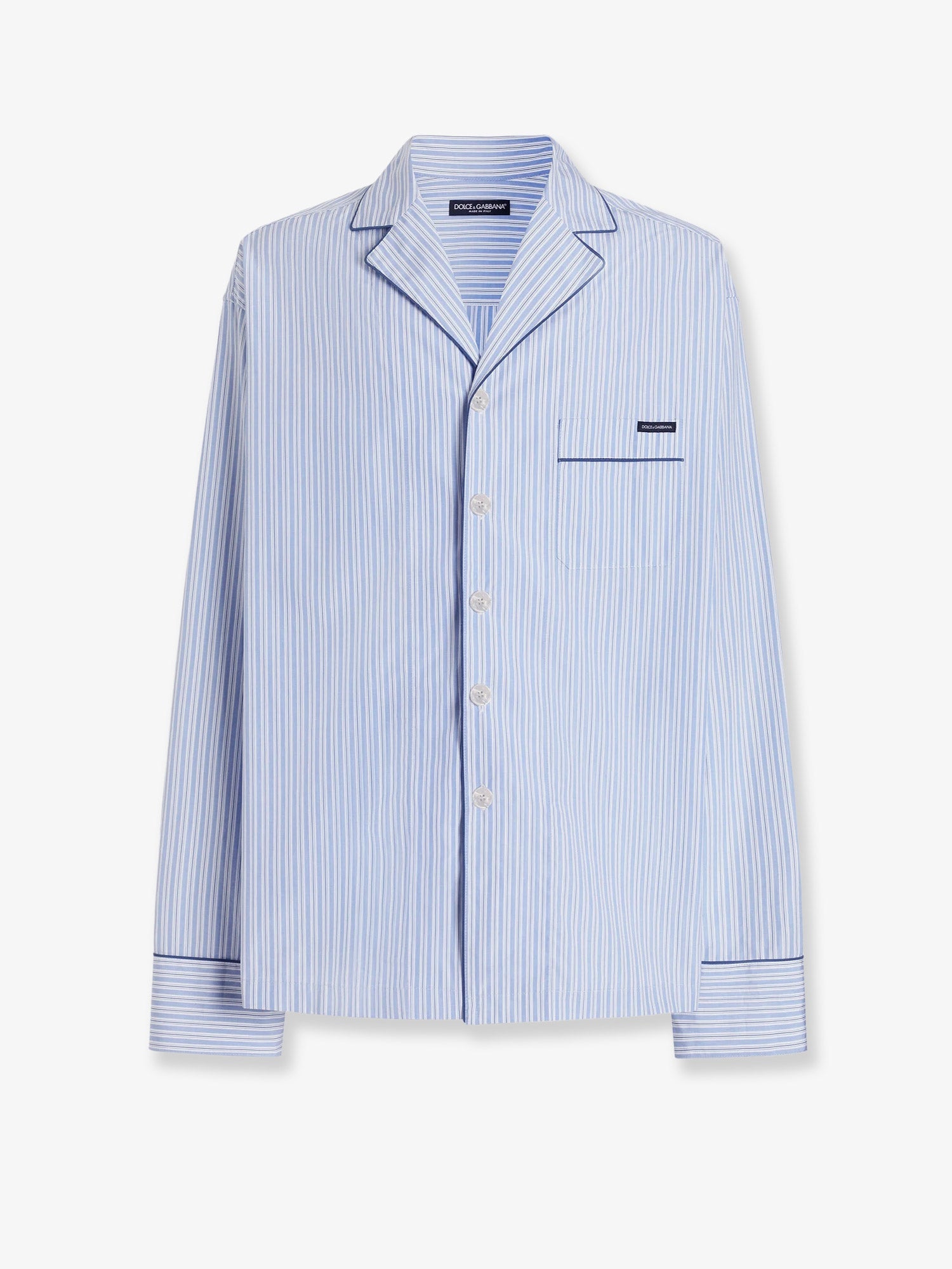 Dolce & Gabbana Camicia Vanity In Cotone E Seta Con Motivo A Righe