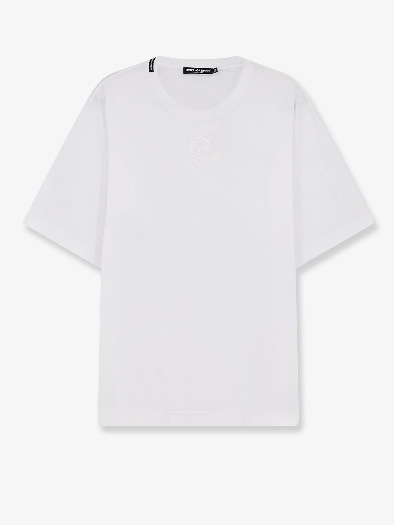 Dolce & Gabbana Cotton T-shirt With Embroidered Logo On The Front