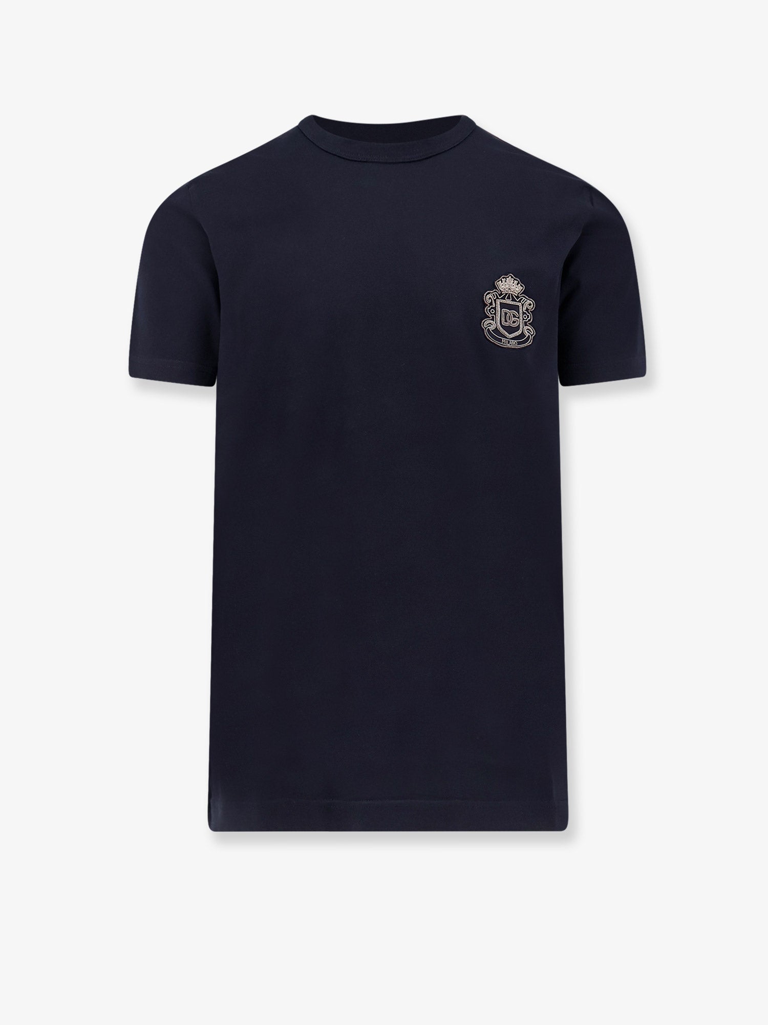 Dolce & Gabbana Cotton T-shirt With Logo Patch On The Front