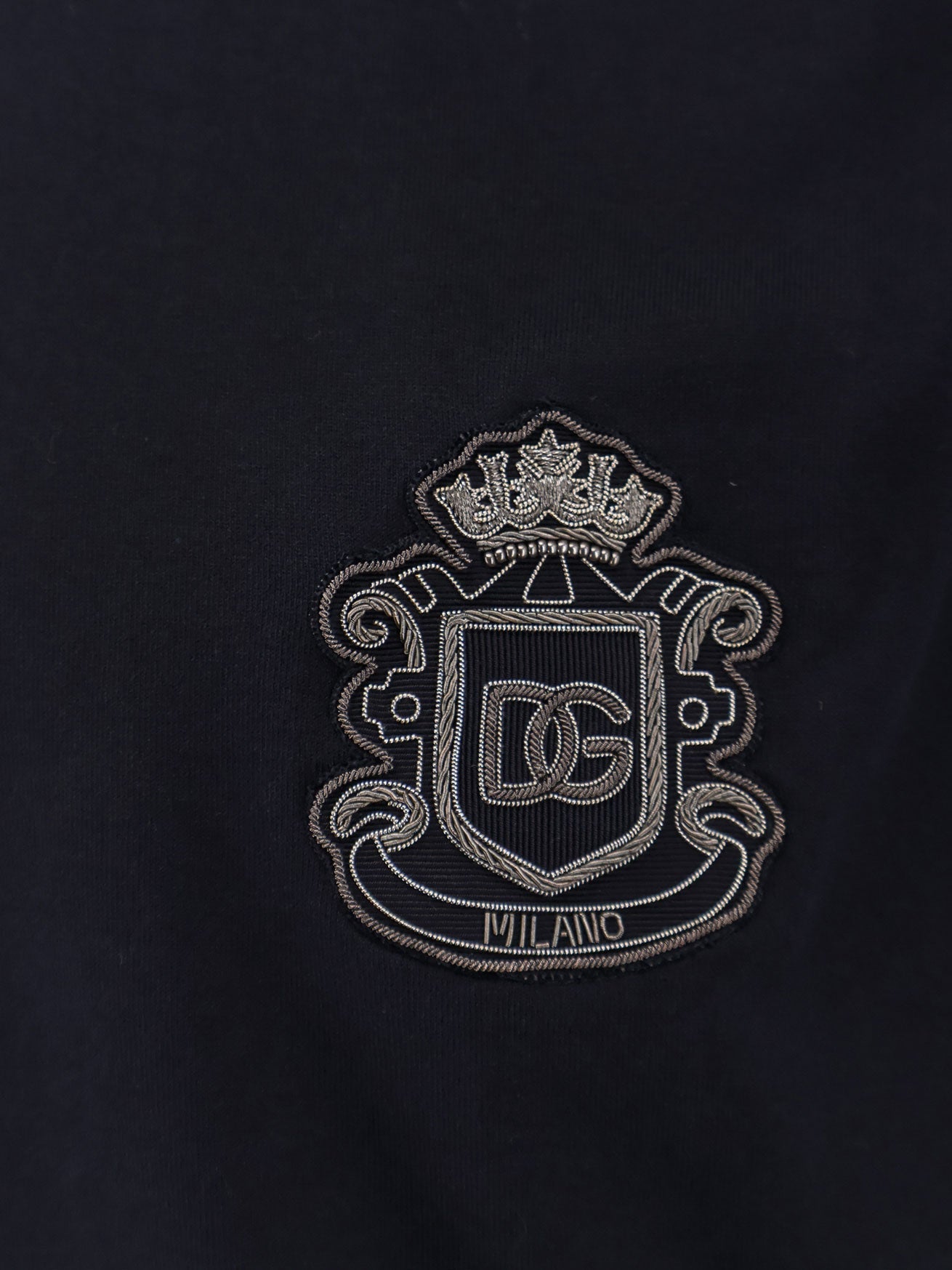 Dolce & Gabbana Cotton T-shirt With Logo Patch On The Front