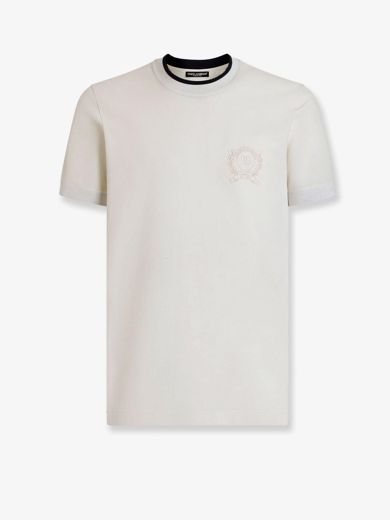 Dolce & Gabbana Technical Fabric T-shirt With Front Embroidery