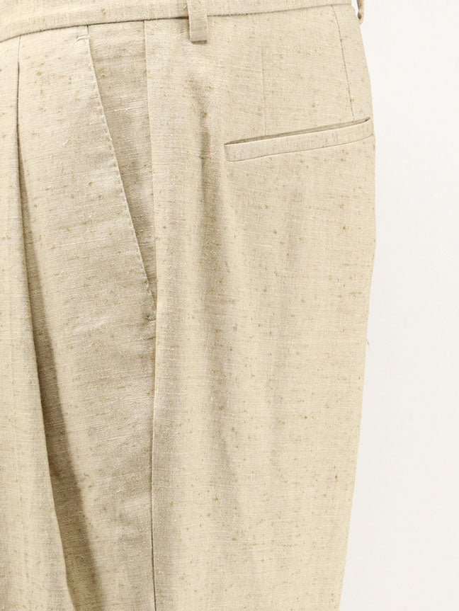 Dolce & Gabbana Hemp, Linen And Silk Trousers With Tweed Effect