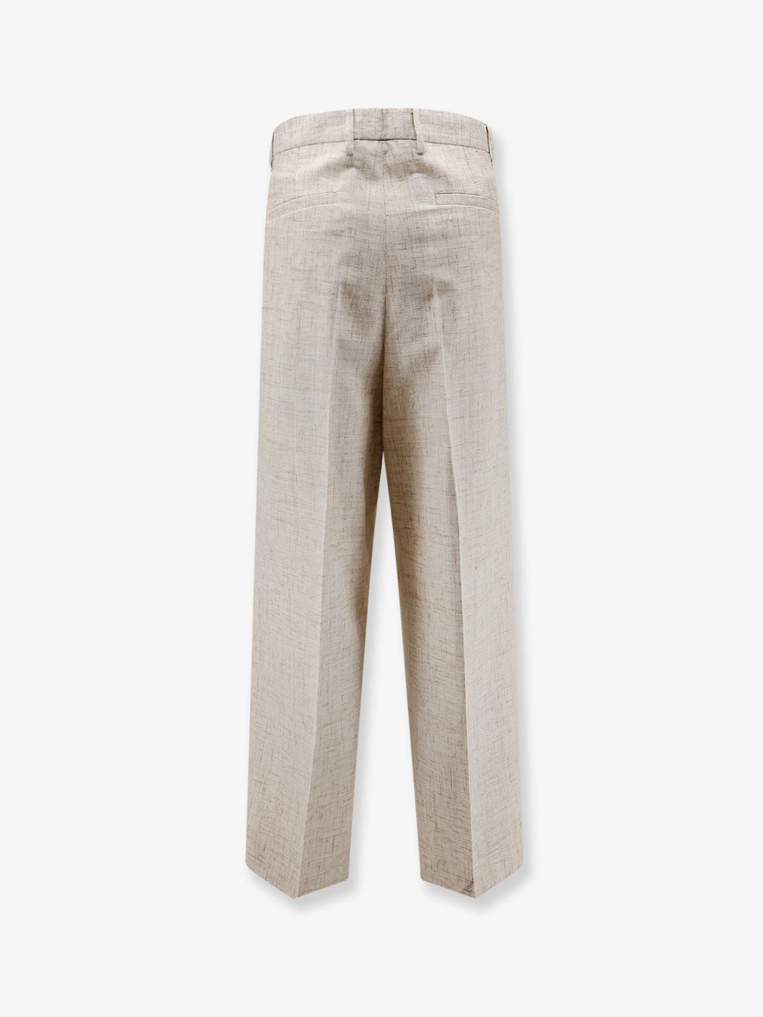 Dolce & Gabbana Viscose And Linen Blend Trousers With Tweed Effect