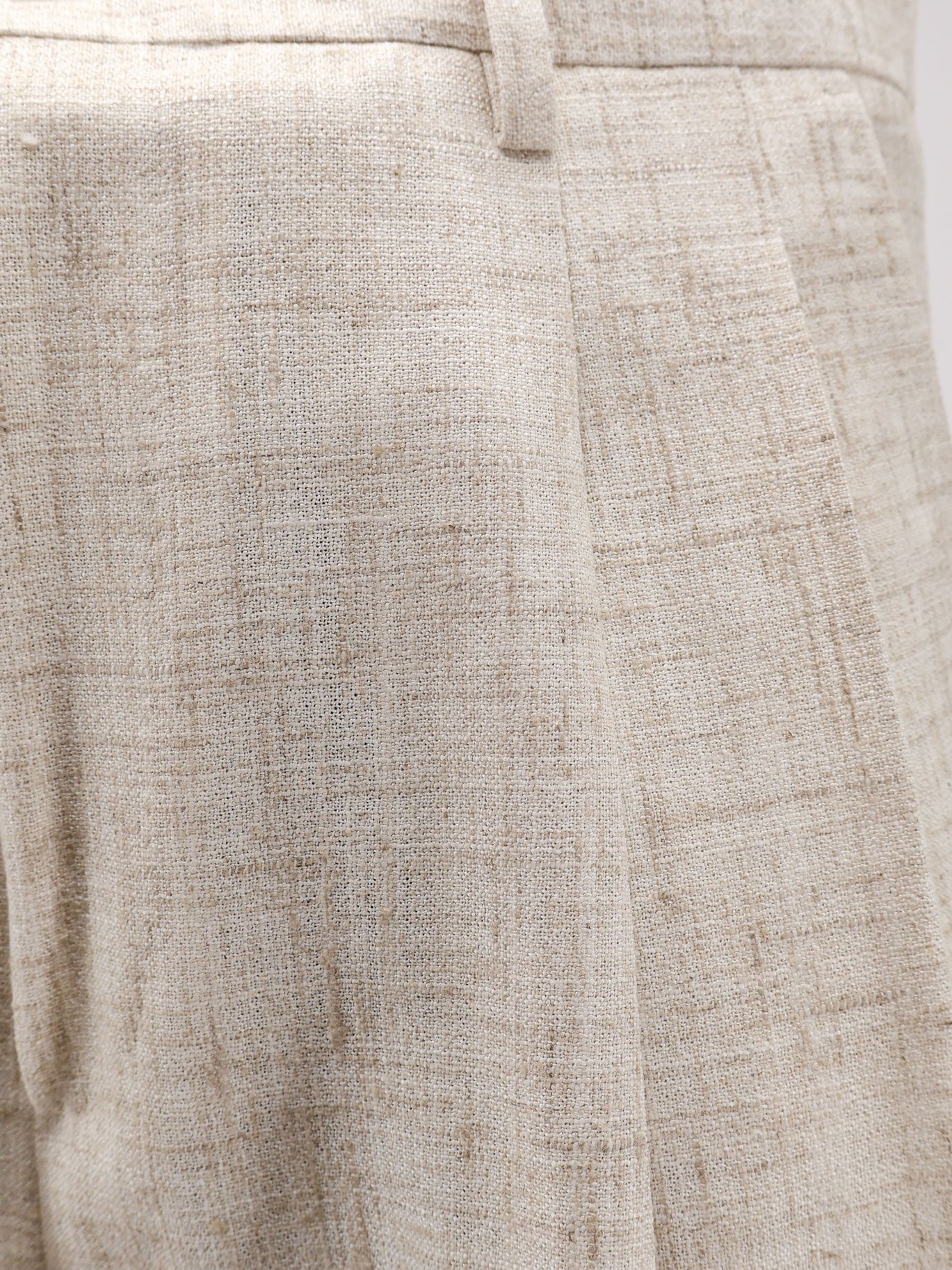Dolce & Gabbana Viscose And Linen Blend Trousers With Tweed Effect