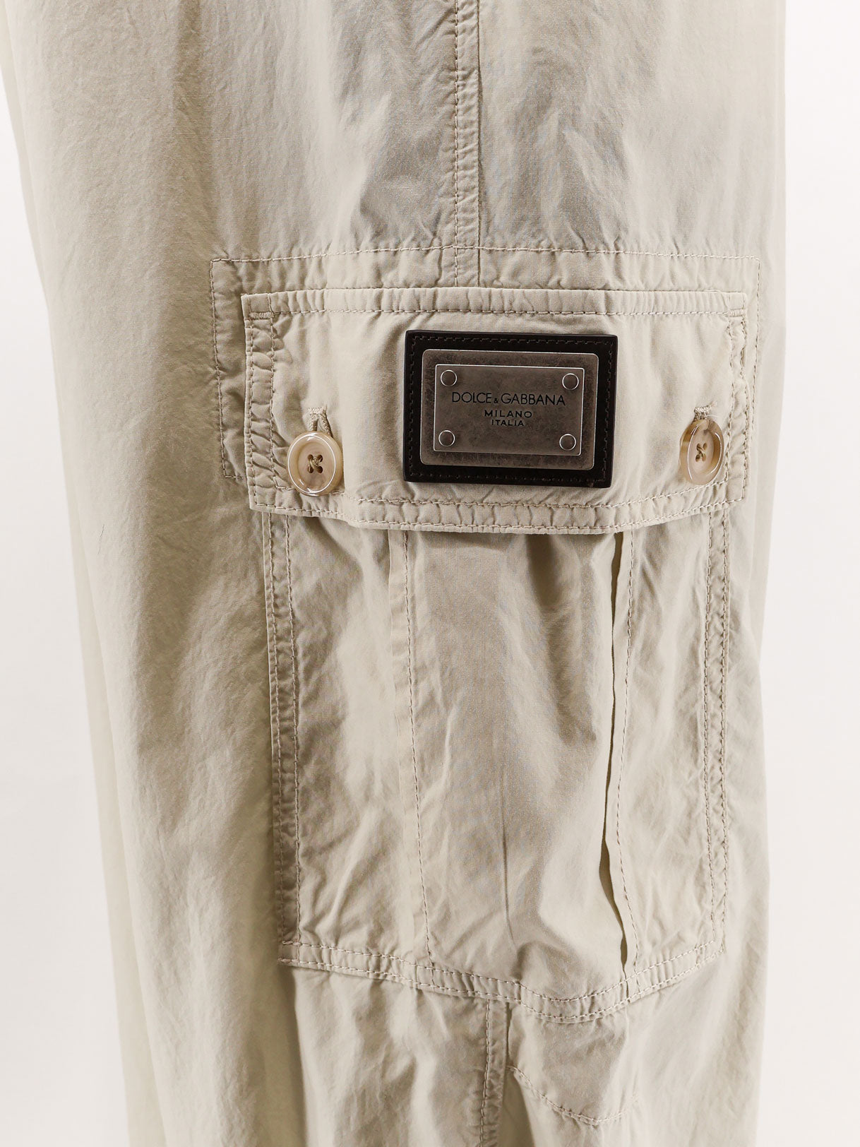 Dolce & Gabbana Cotton Trousers With Applied Pockets